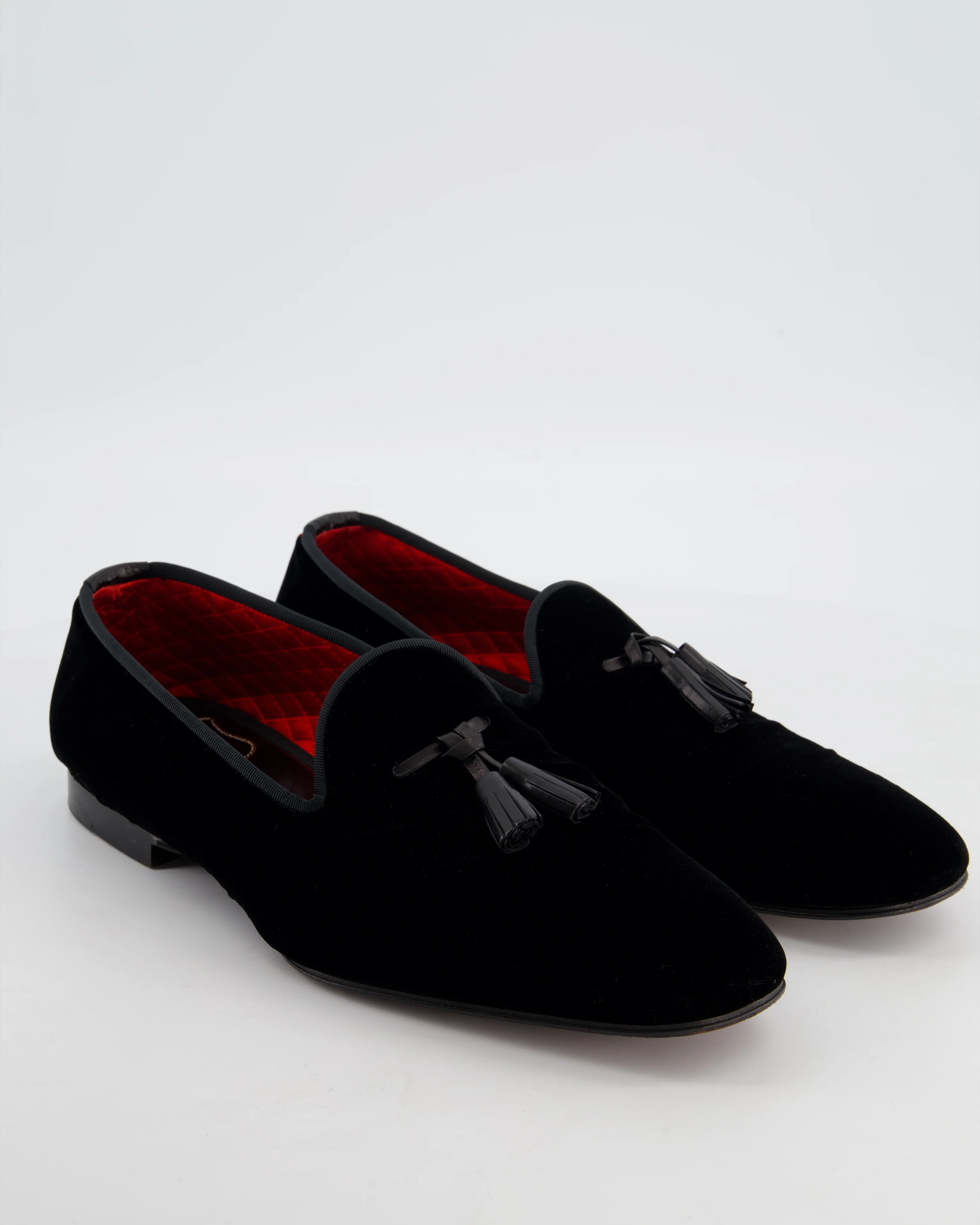 Tom Ford Menswear Black Velvet Nicolas Tassel Slipper Size EU 45.5 - Image 2