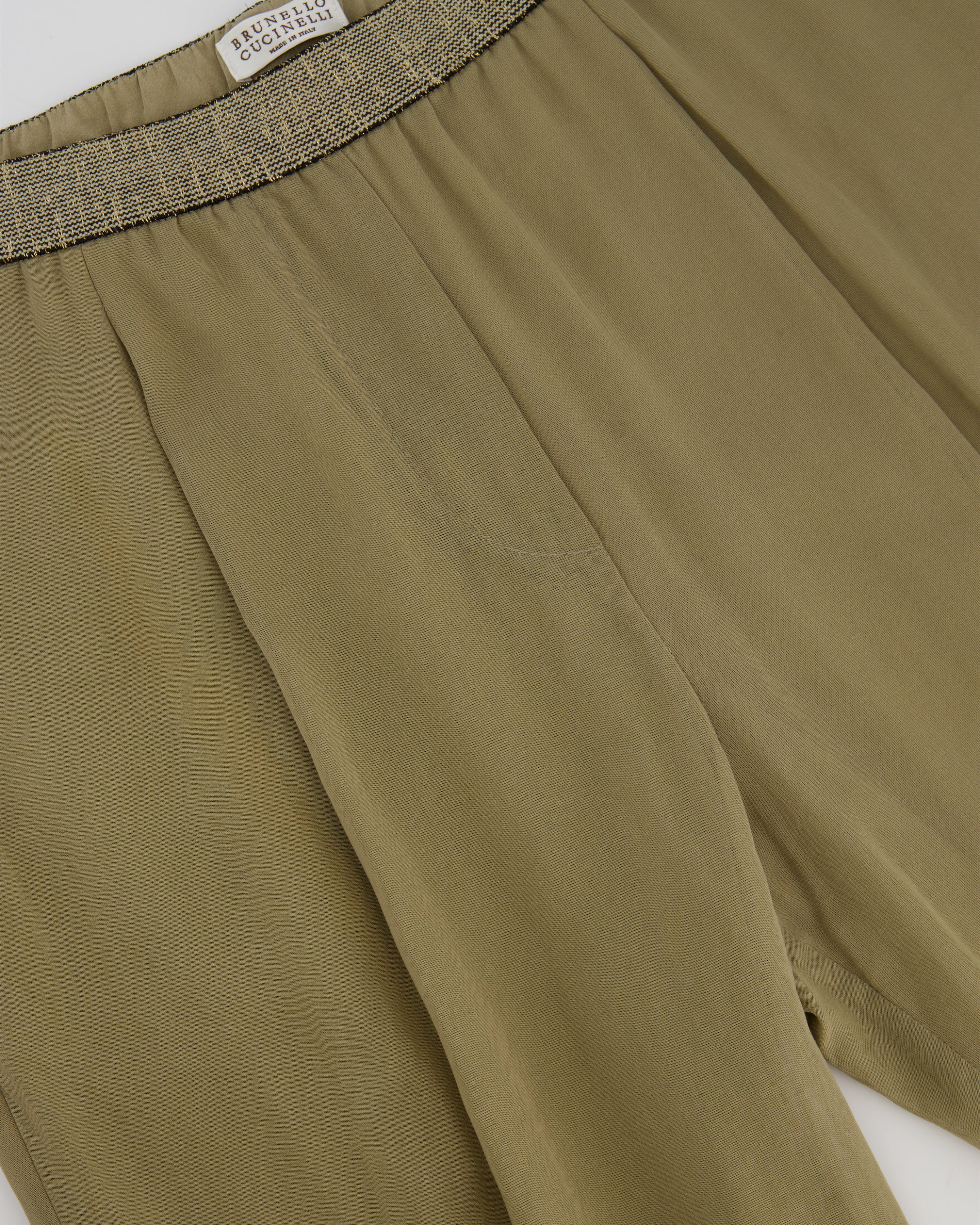 Brunello Cucinelli Taupe Sheer Organza Explorer Cargo Trousers Size IT 40 (UK 8) - Image 2
