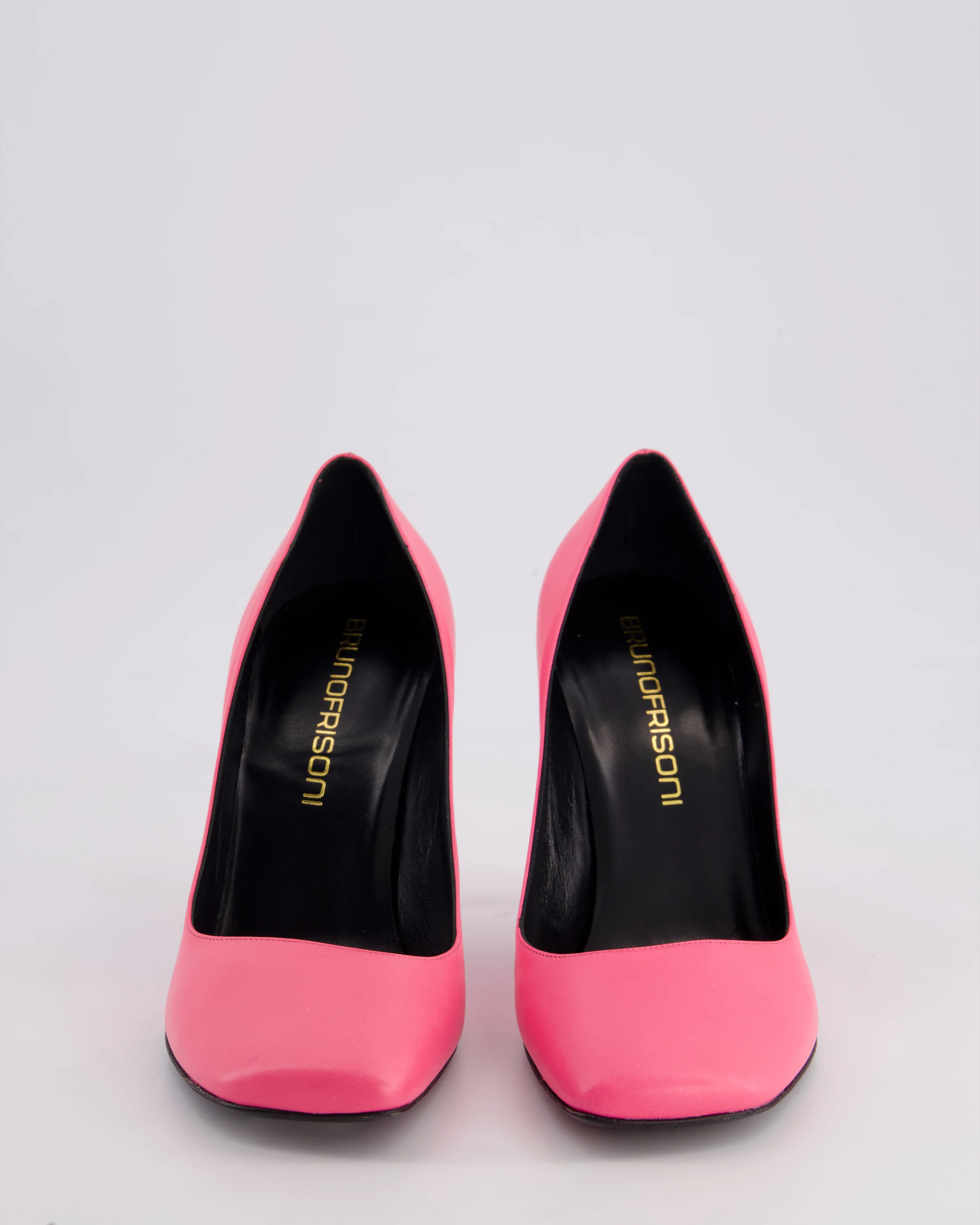 Brunofrisoni Hot Pink Leather Heels with Square Toe Size EU 38.5 - Image 4