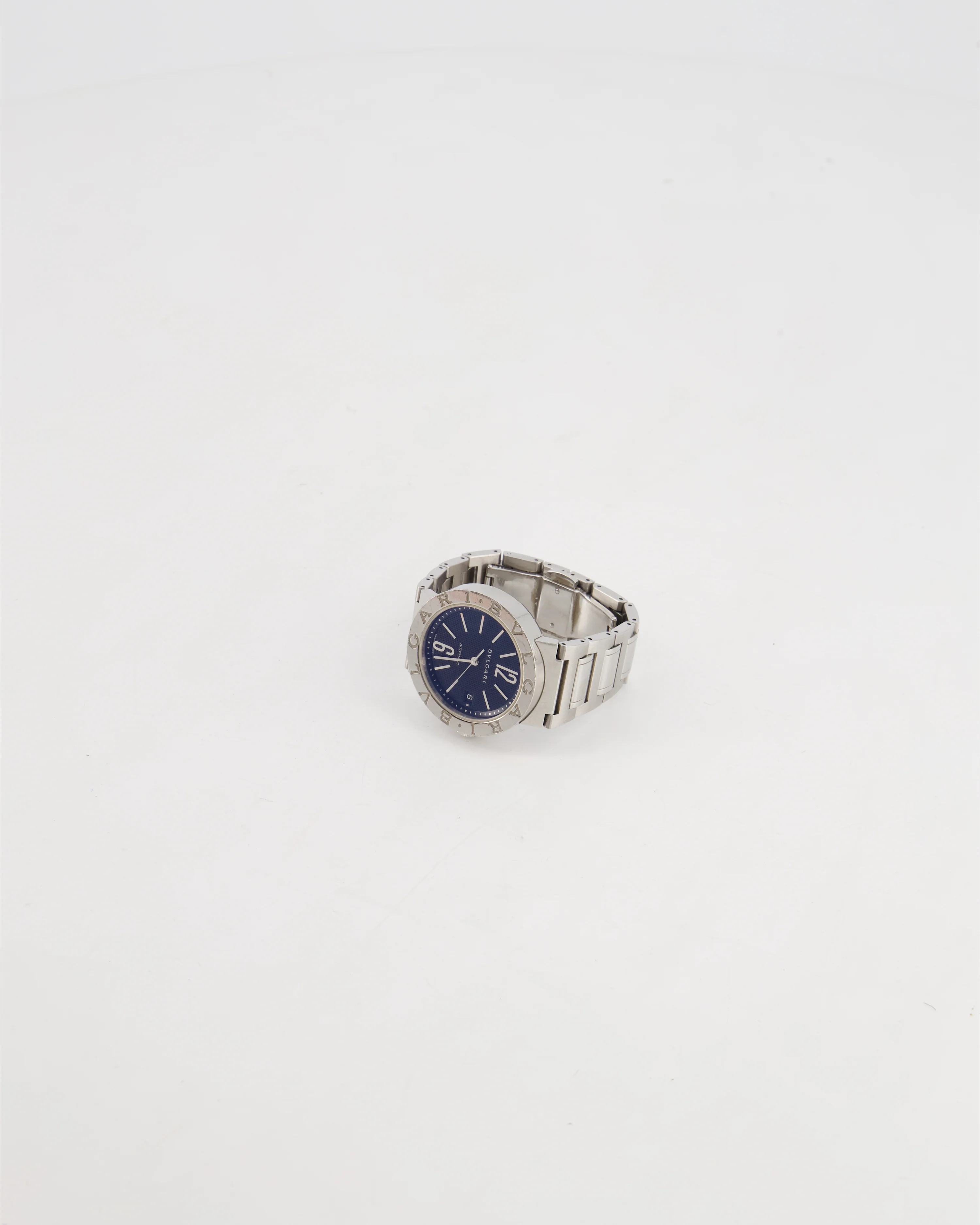 Bulgari Stainless Steel BB 38 SS Automatic Watch With Black Face - Image 4
