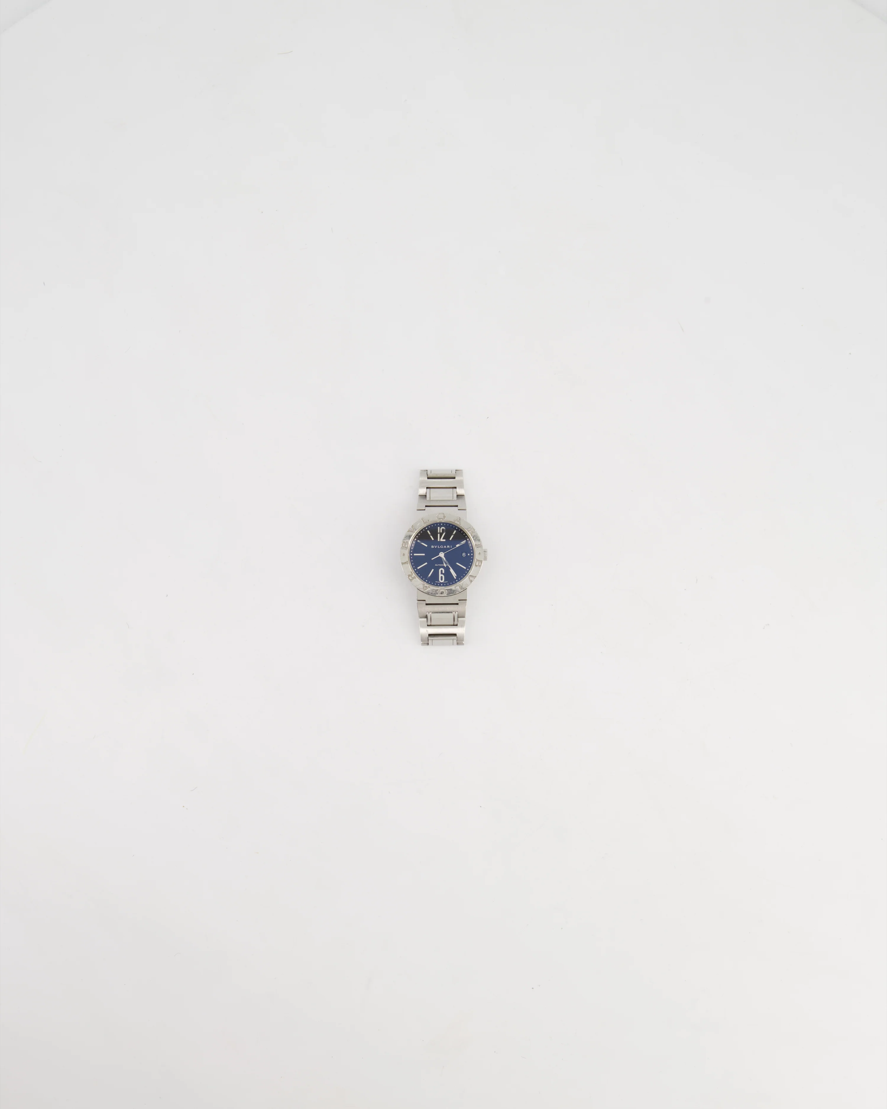 Bulgari Stainless Steel BB 38 SS Automatic Watch With Black Face - Image 8