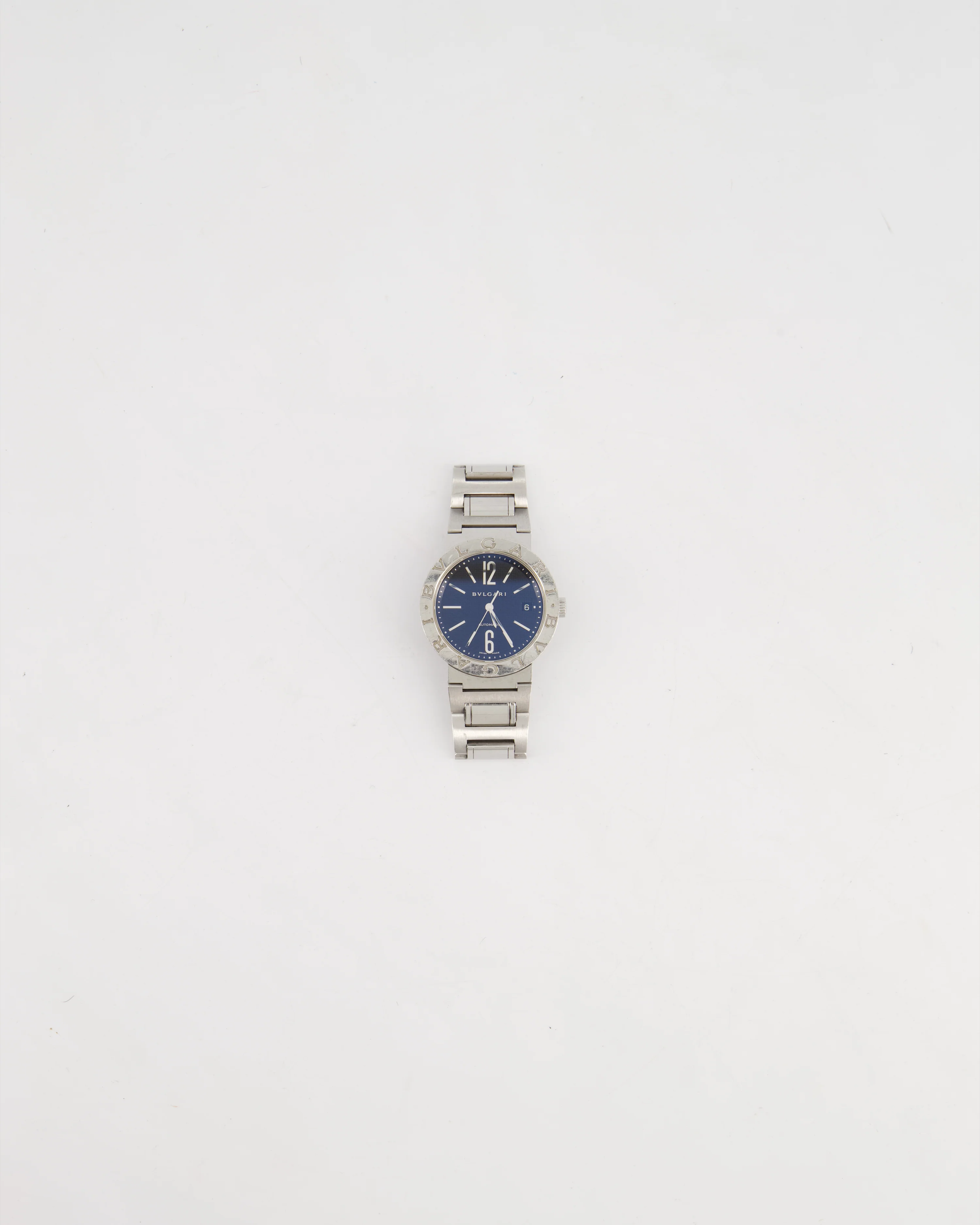 Bulgari Stainless Steel BB 38 SS Automatic Watch With Black Face - Image 9