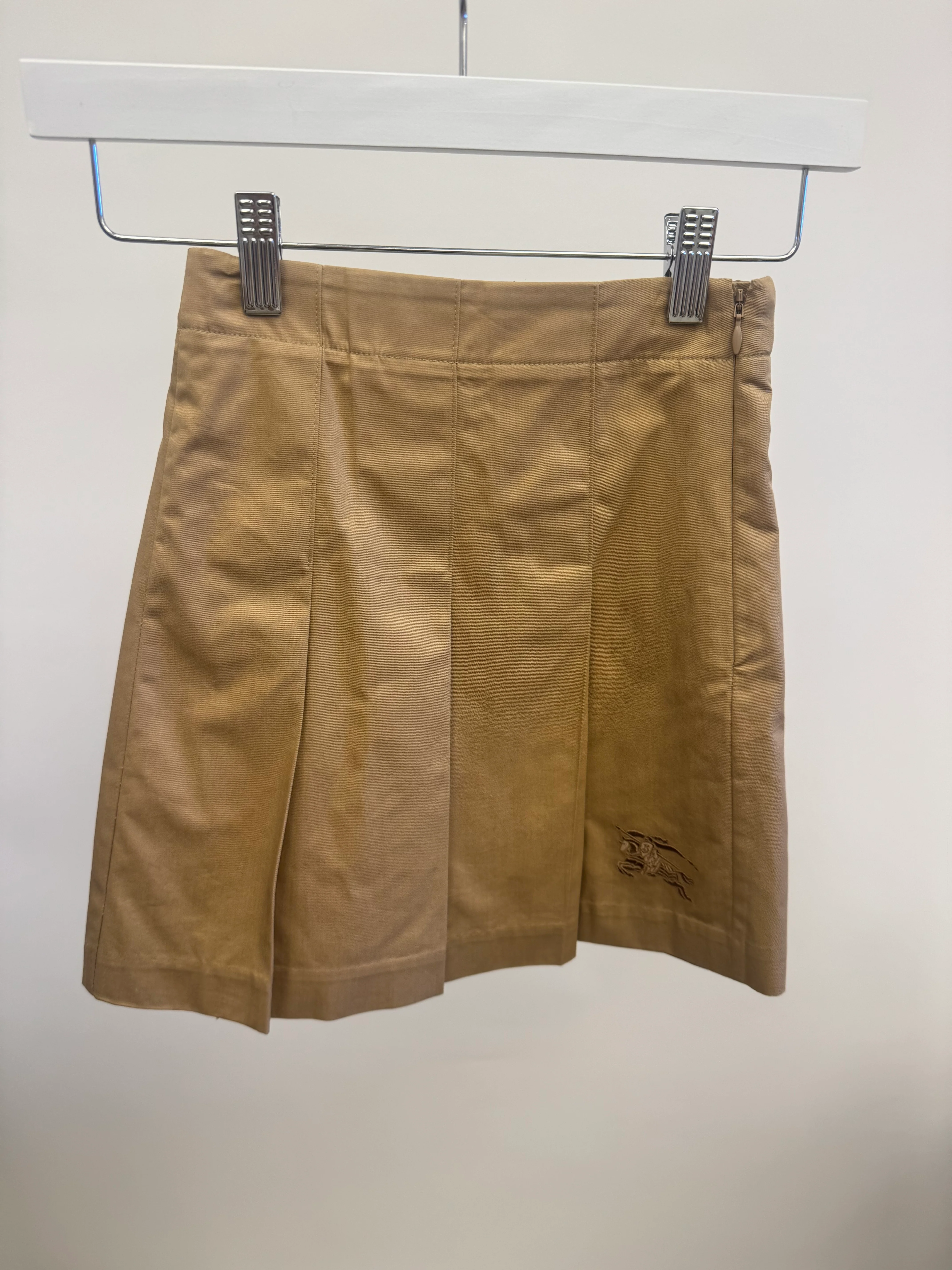 Burberry Kids Beige Pleated Skirt with Logo Detail Size 8 years - Image 3