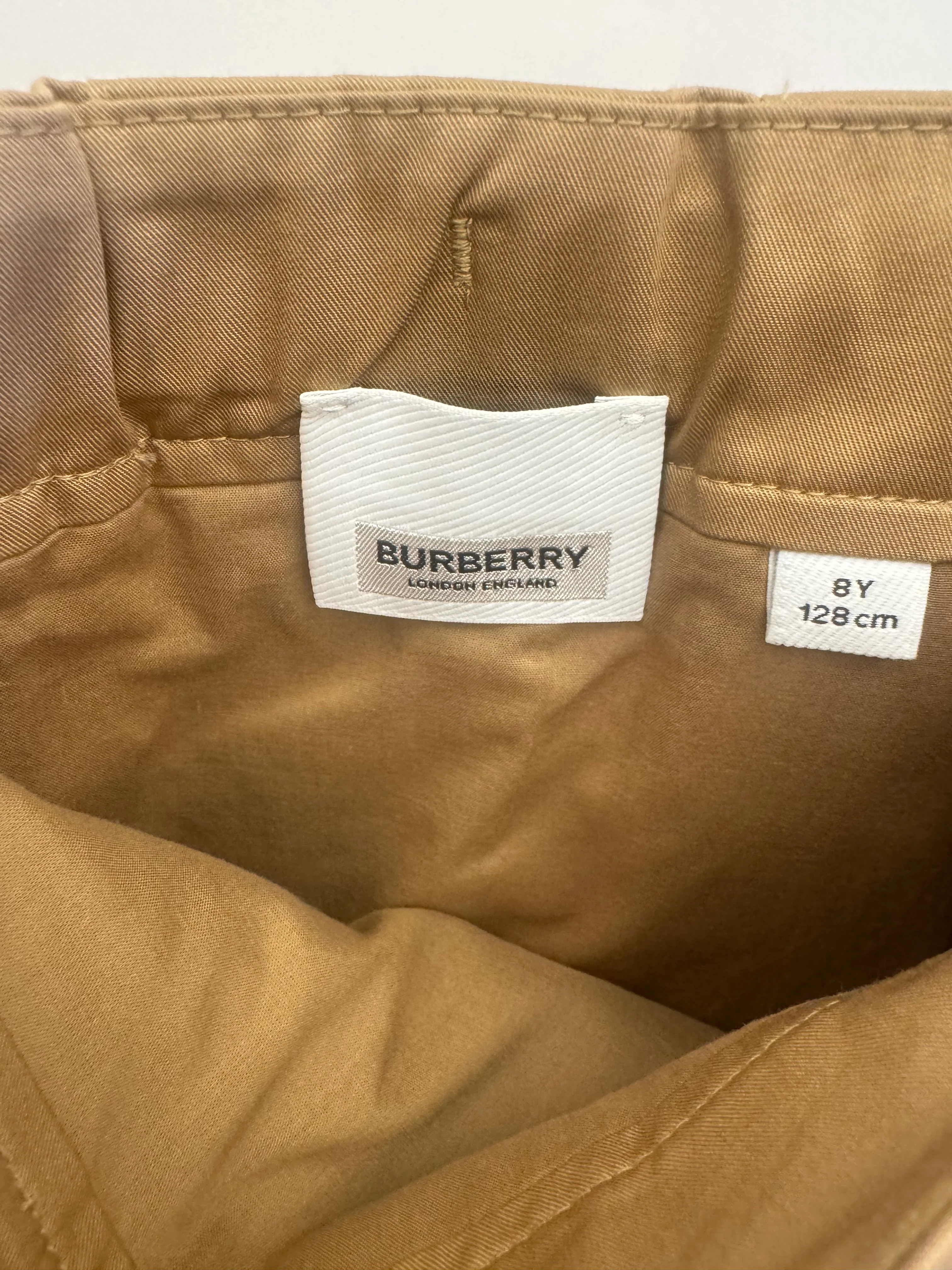 Burberry Kids Beige Pleated Skirt with Logo Detail Size 8 years - Image 5