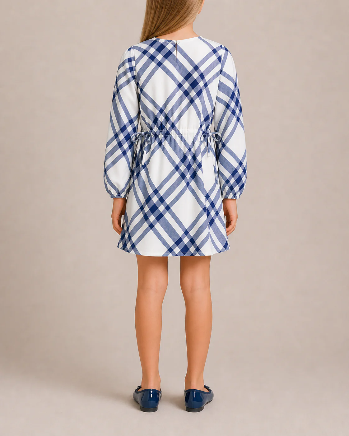 Burberry Kids White and Blue Checked Cotton Dress Size 10 years RRP £400 - Image 2