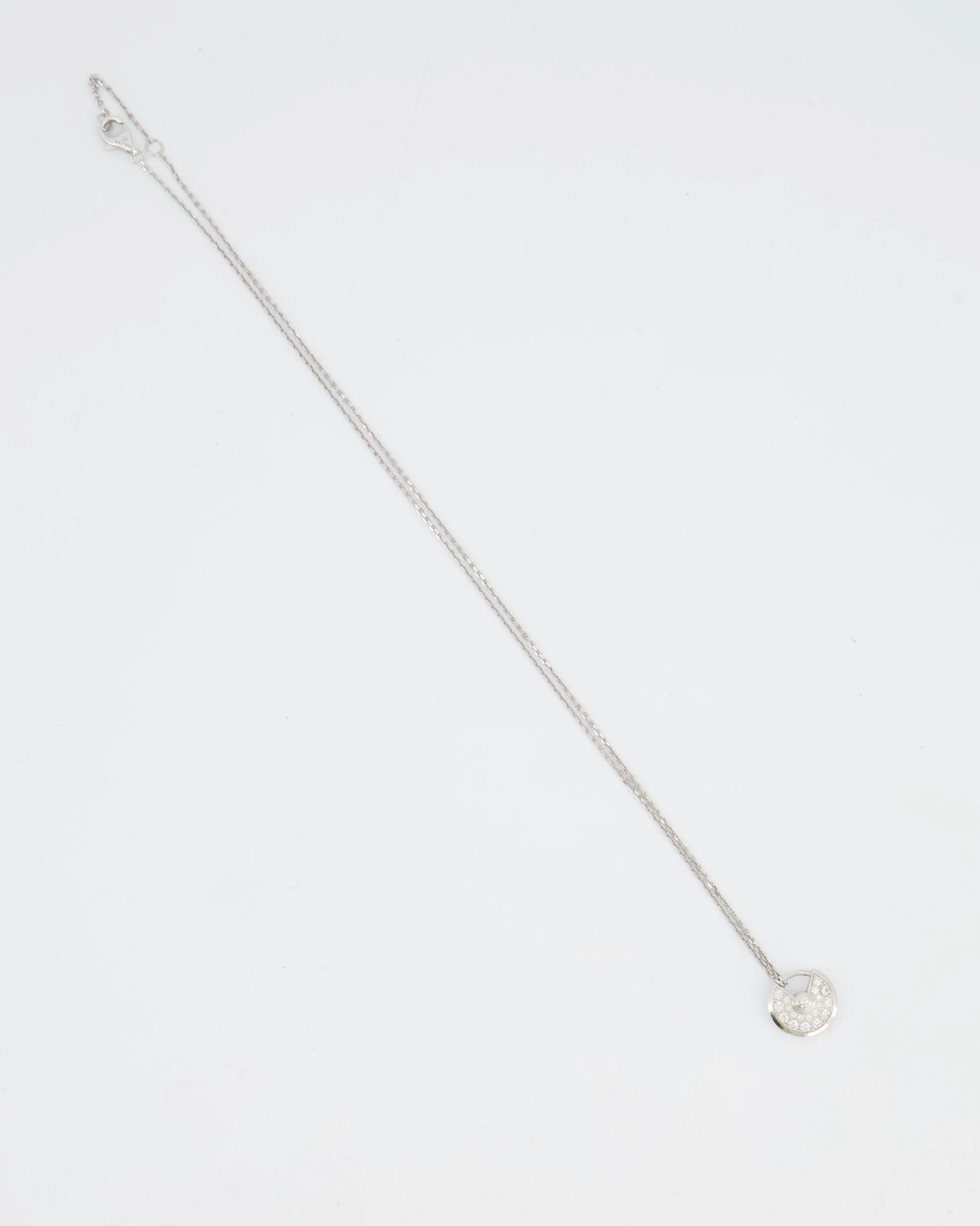 Cartier Amulette de Cartier Necklace in 18k White Gold with 20 brilliant-cut diamonds RRP £5,000 - Image 3