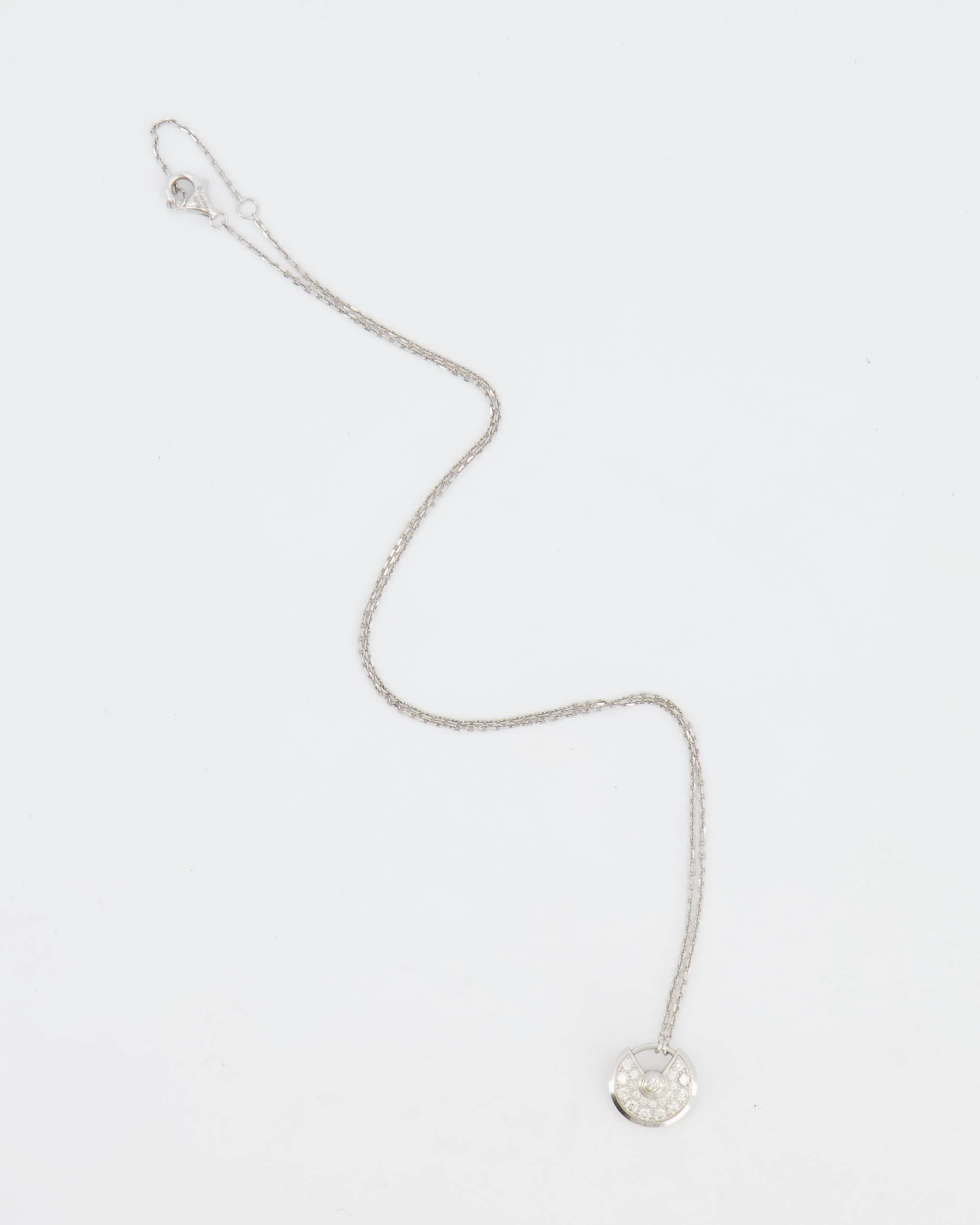 Cartier Amulette de Cartier Necklace in 18k White Gold with 20 brilliant-cut diamonds RRP £5,000 - Image 6