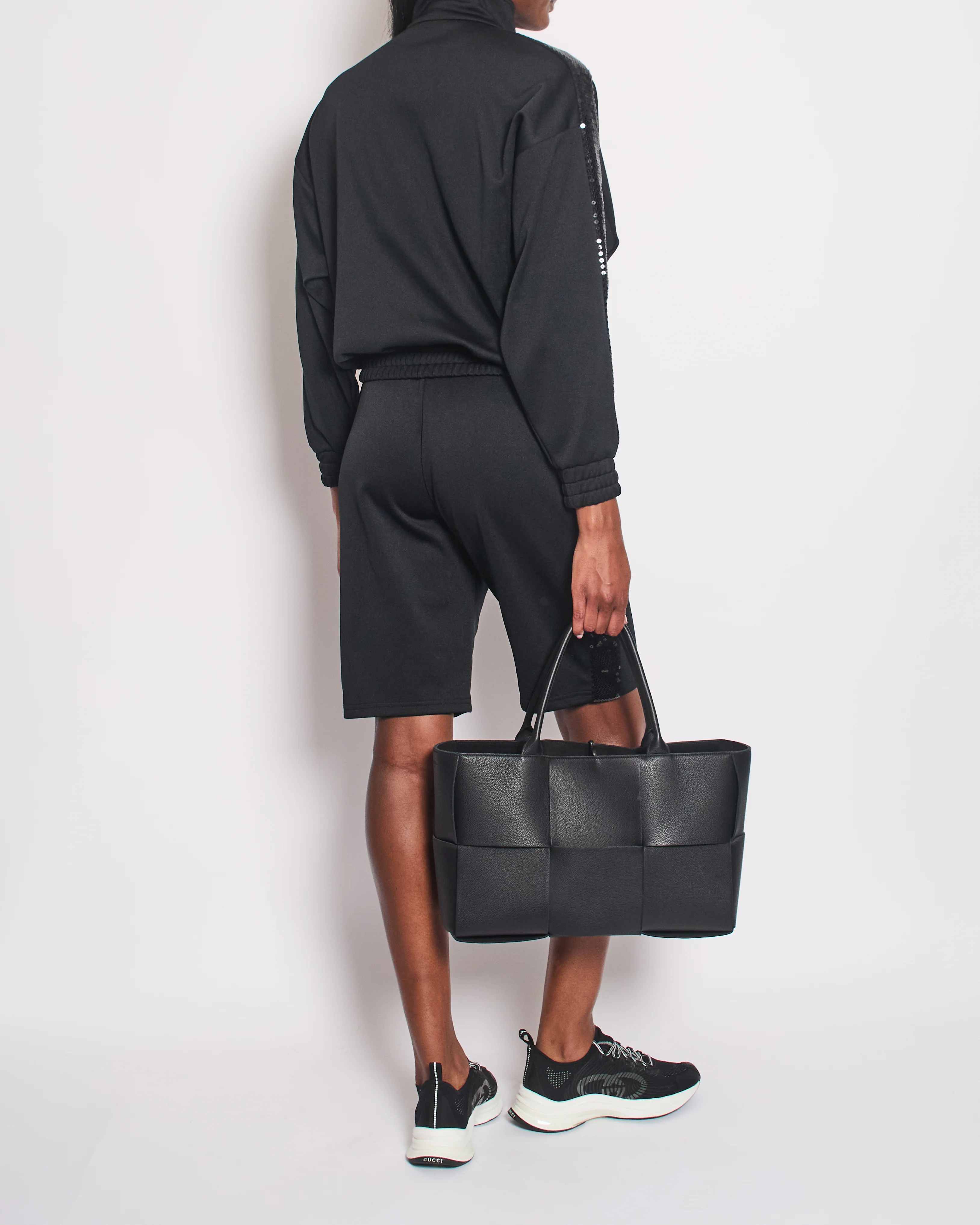 Celine Black Sequin Tracksuit Set with Matching Shorts Size FR 34 (UK 6) - Image 2