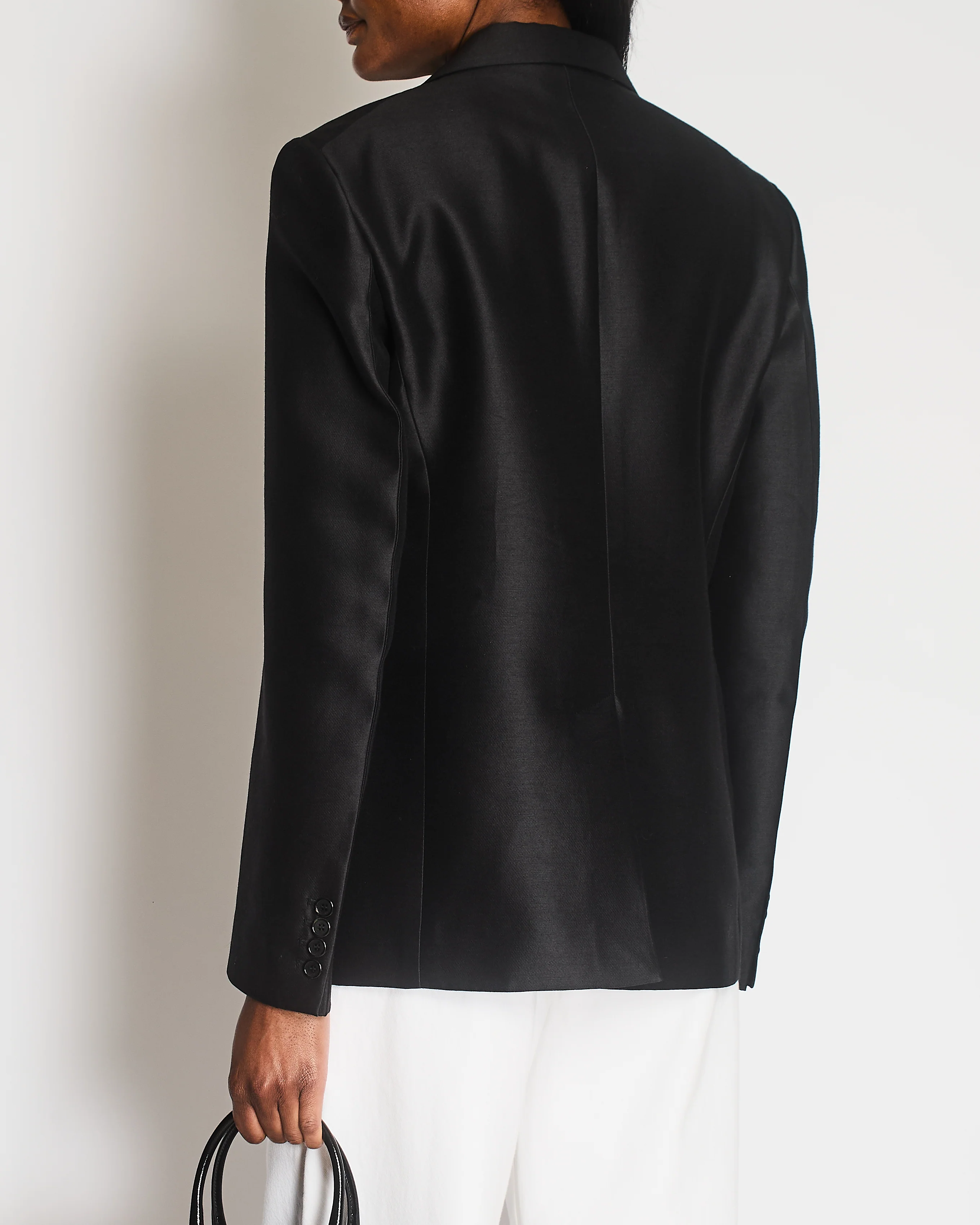 Celine Black Single Breasted Tuxedo Blazer Size FR 42 (UK 14) - Image 5
