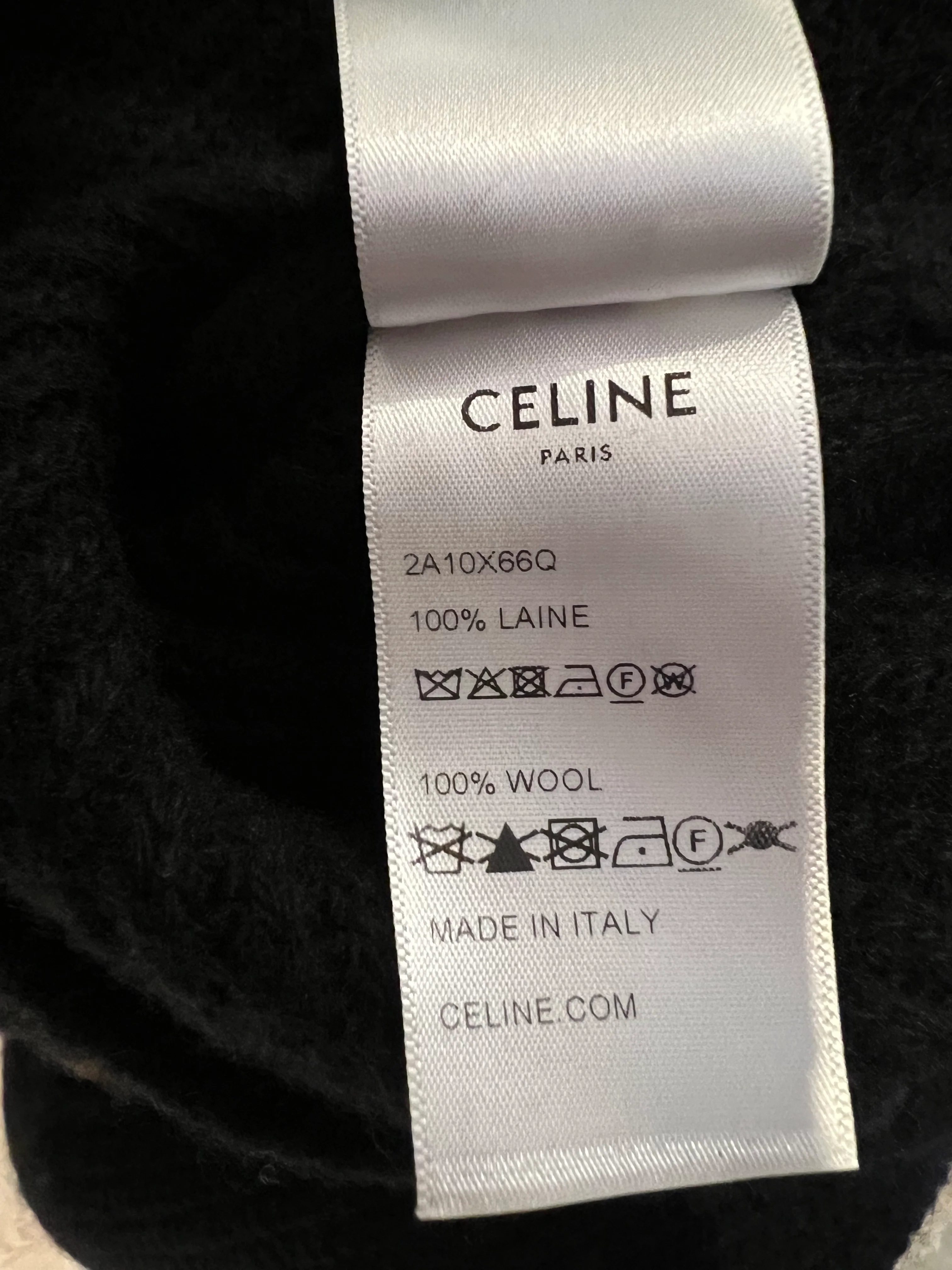 Celine Black Wool Knit Hooded Jumper with Multi-Colour Ombre Sequin Logo Size XS (UK 6) RRP £1,500 - Image 9