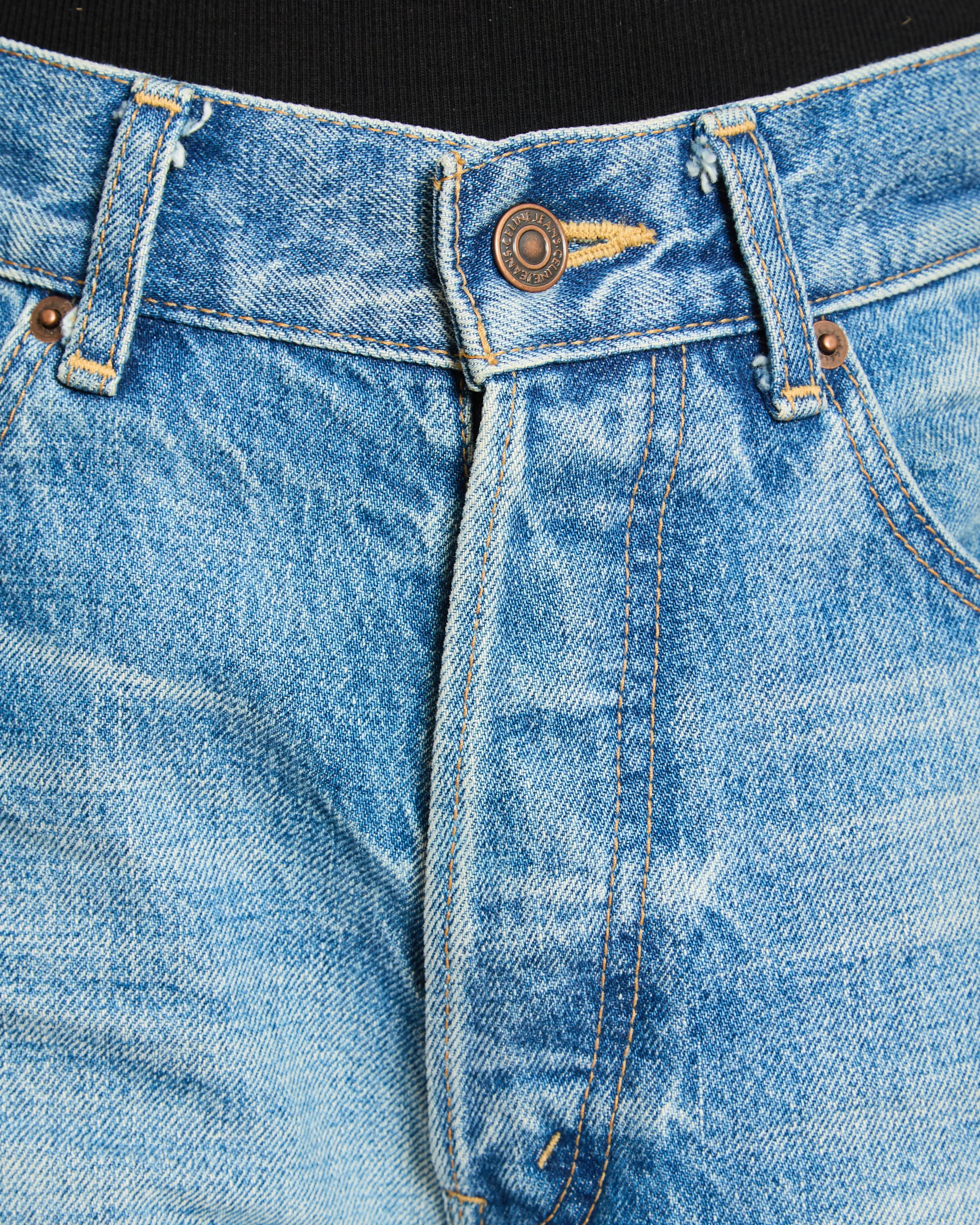 Céline Blue Stone Wash Straight Leg Jeans Size 25 (UK 6) - Image 4