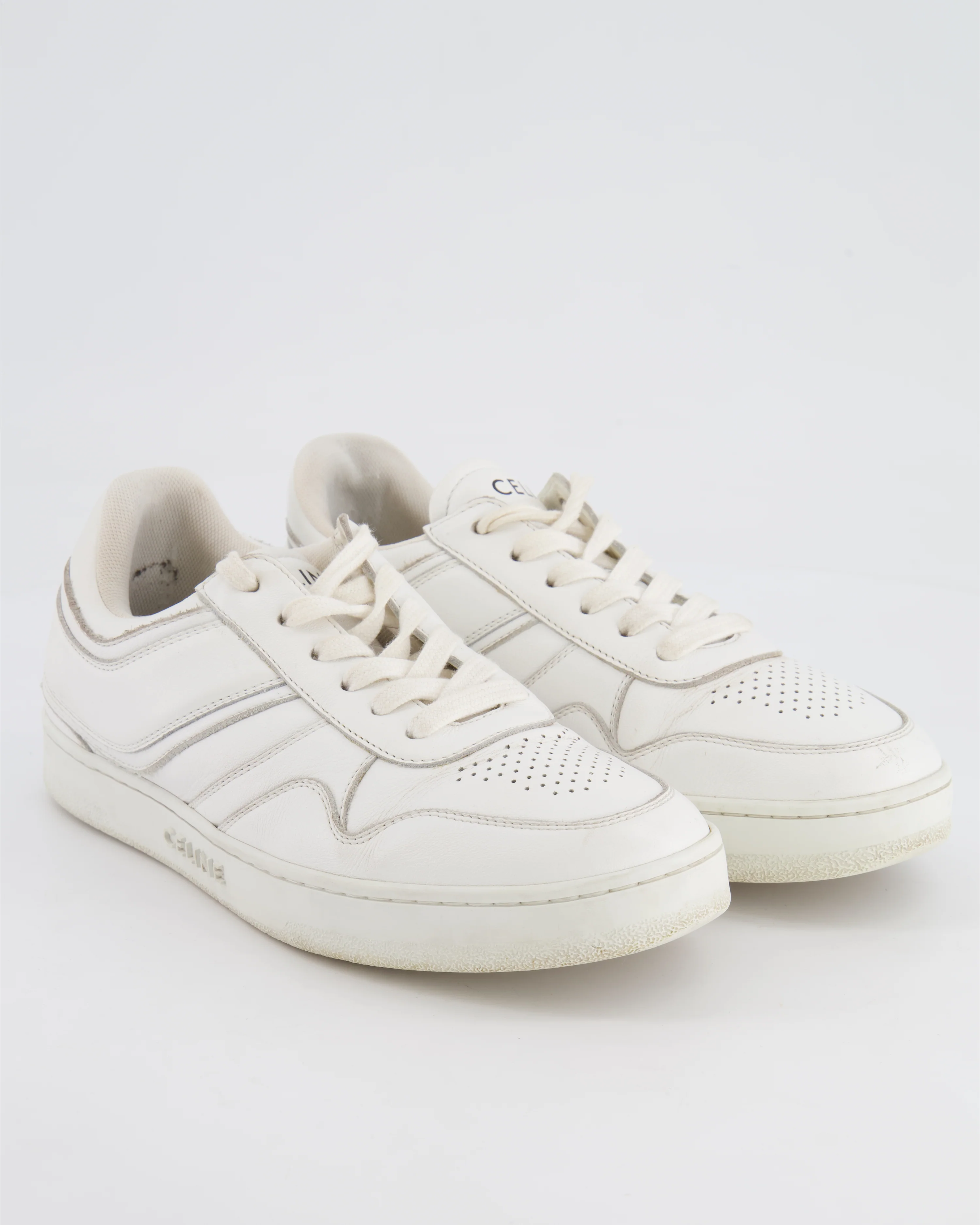 Céline White Trainers with Black Logo Detail Size EU 36 RRP £650 - Image 2