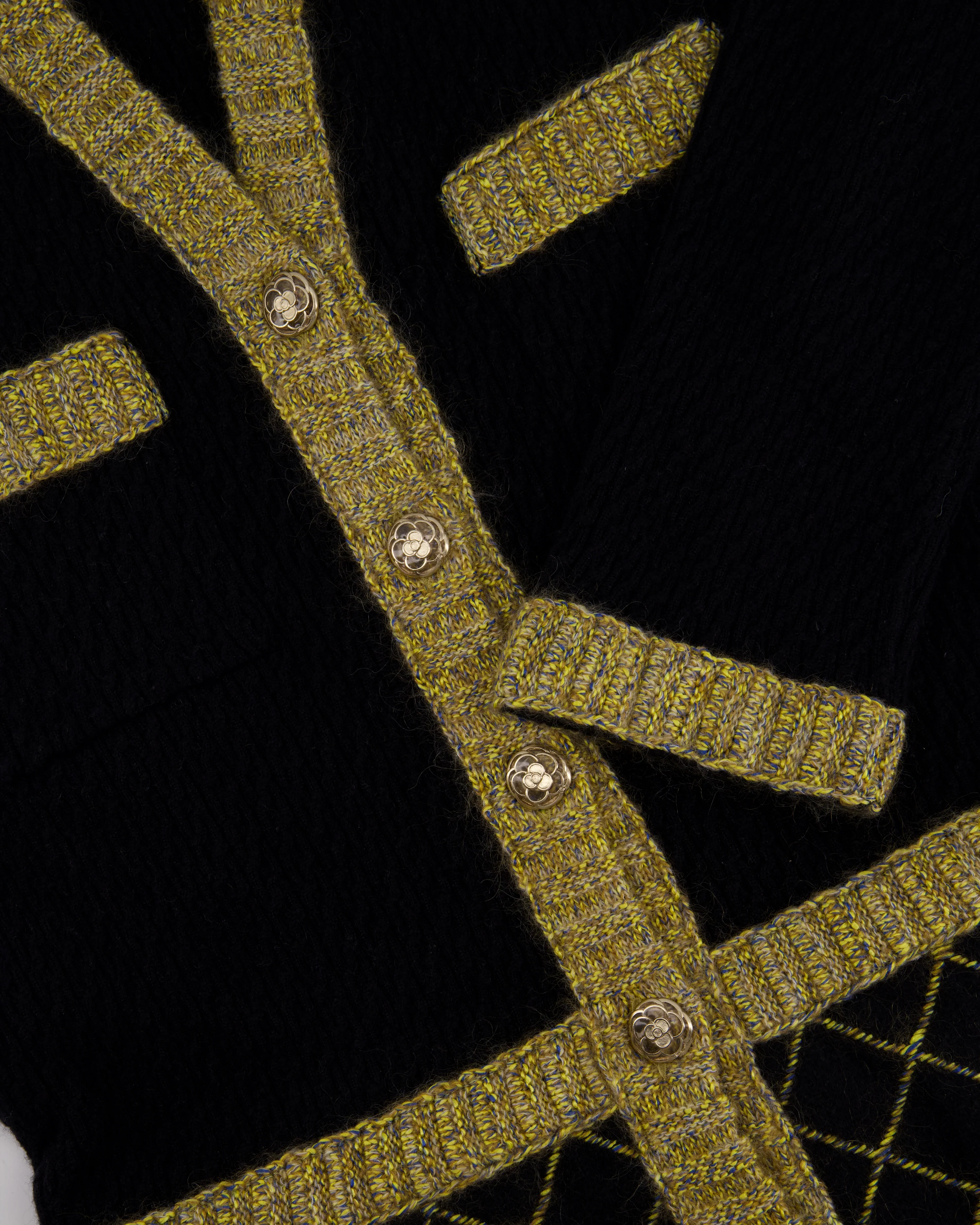 Chanel 15/A Black Long Sleeve Tweed Midi Dress Size FR 40 (UK 12) - Image 10