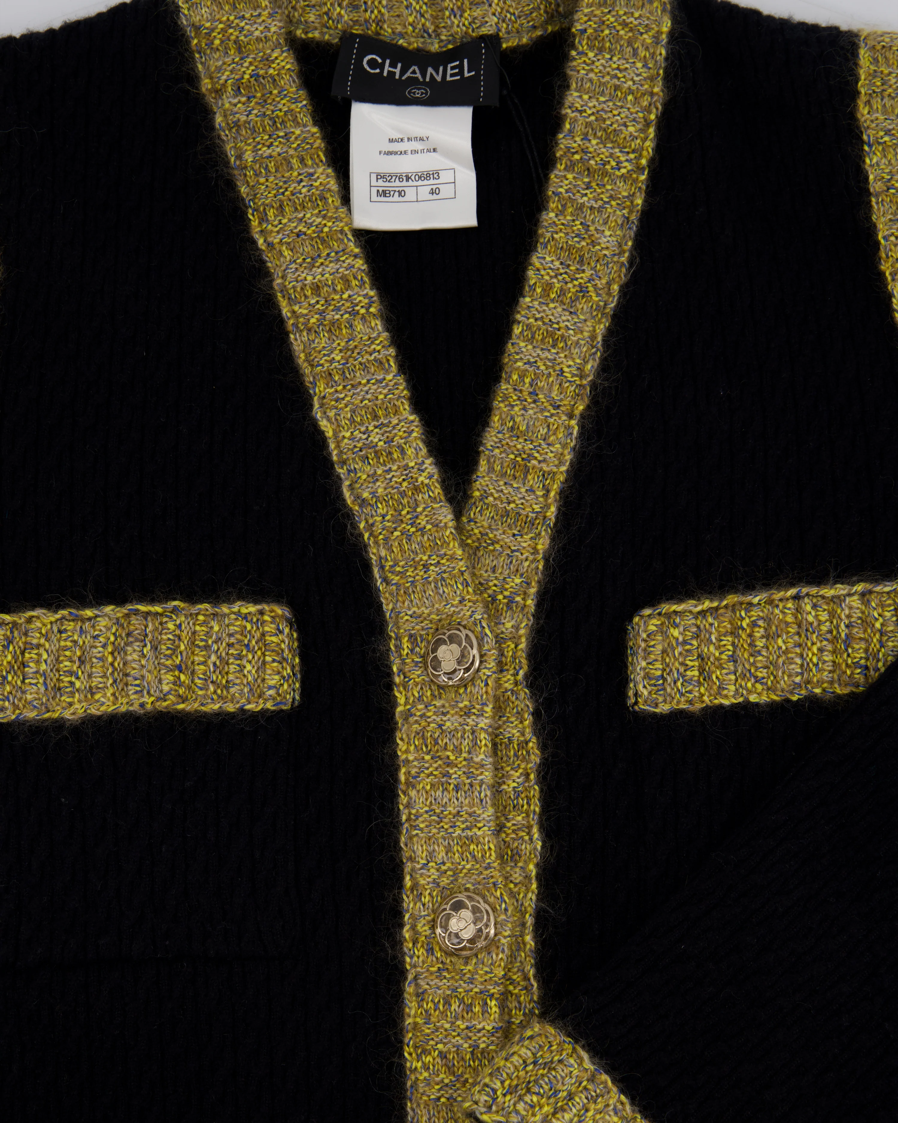 Chanel 15/A Black Long Sleeve Tweed Midi Dress Size FR 40 (UK 12) - Image 11