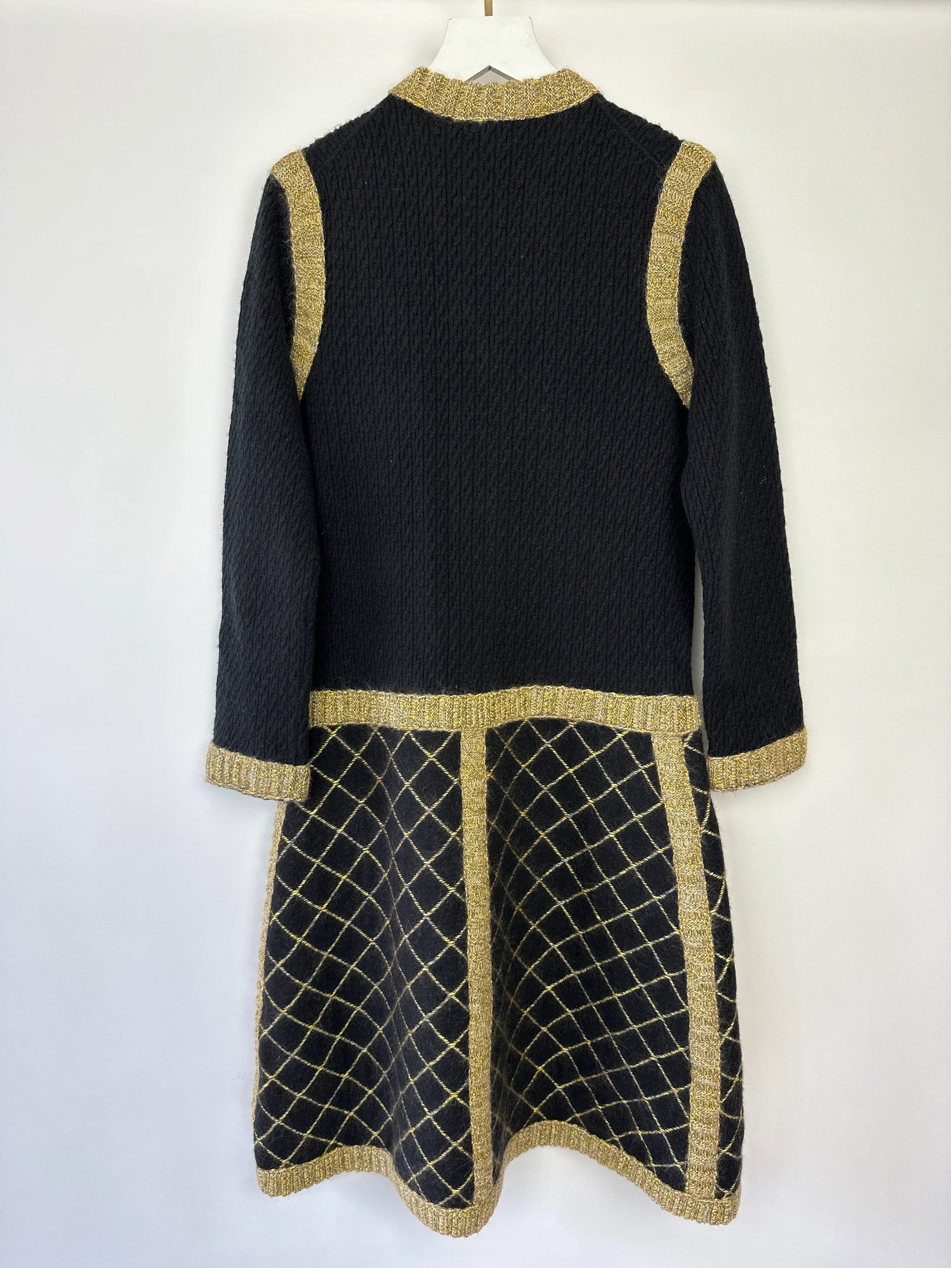 Chanel 15/A Black Long Sleeve Tweed Midi Dress Size FR 40 (UK 12) - Image 13