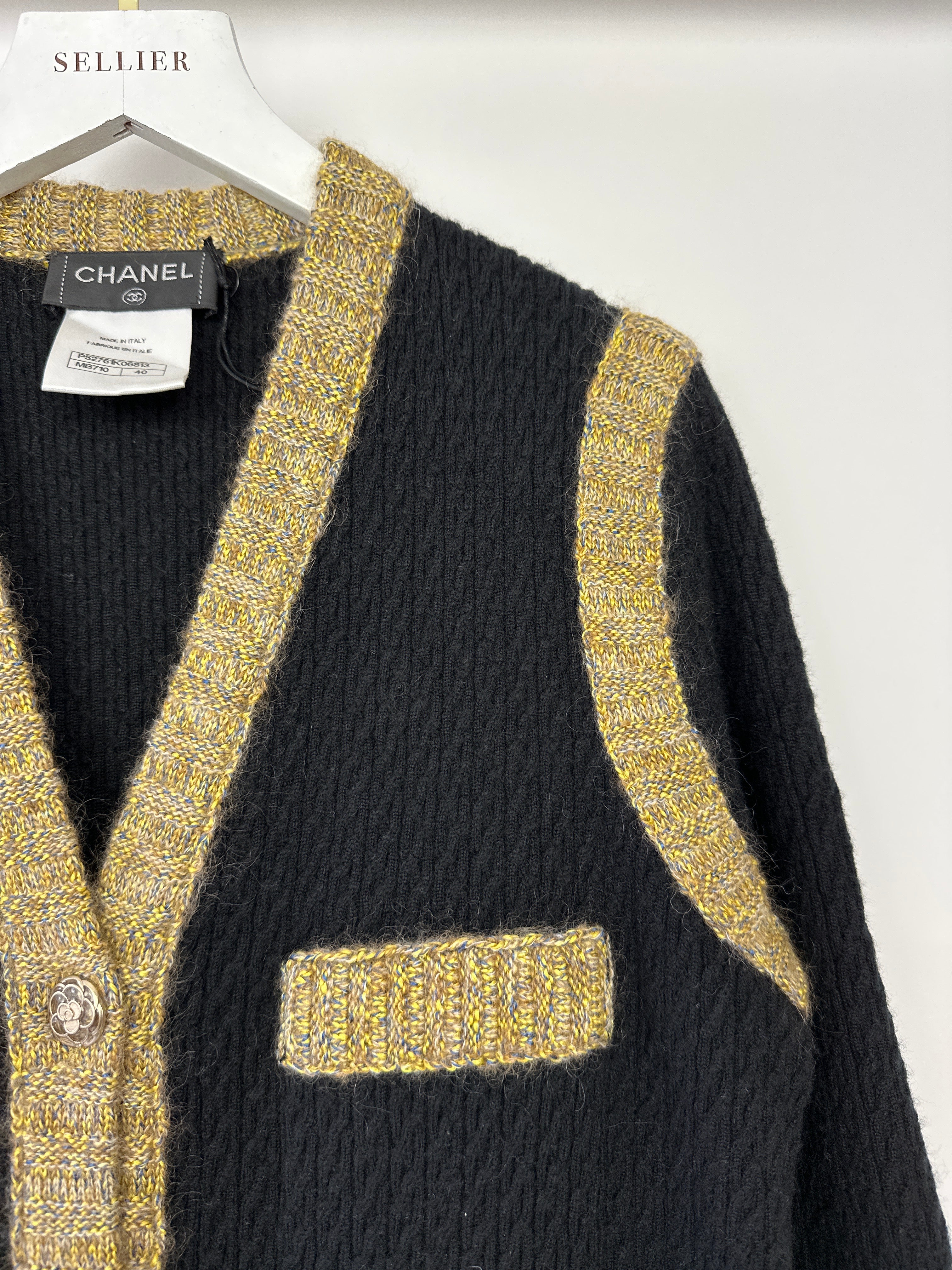 Chanel 15/A Black Long Sleeve Tweed Midi Dress Size FR 40 (UK 12) - Image 14