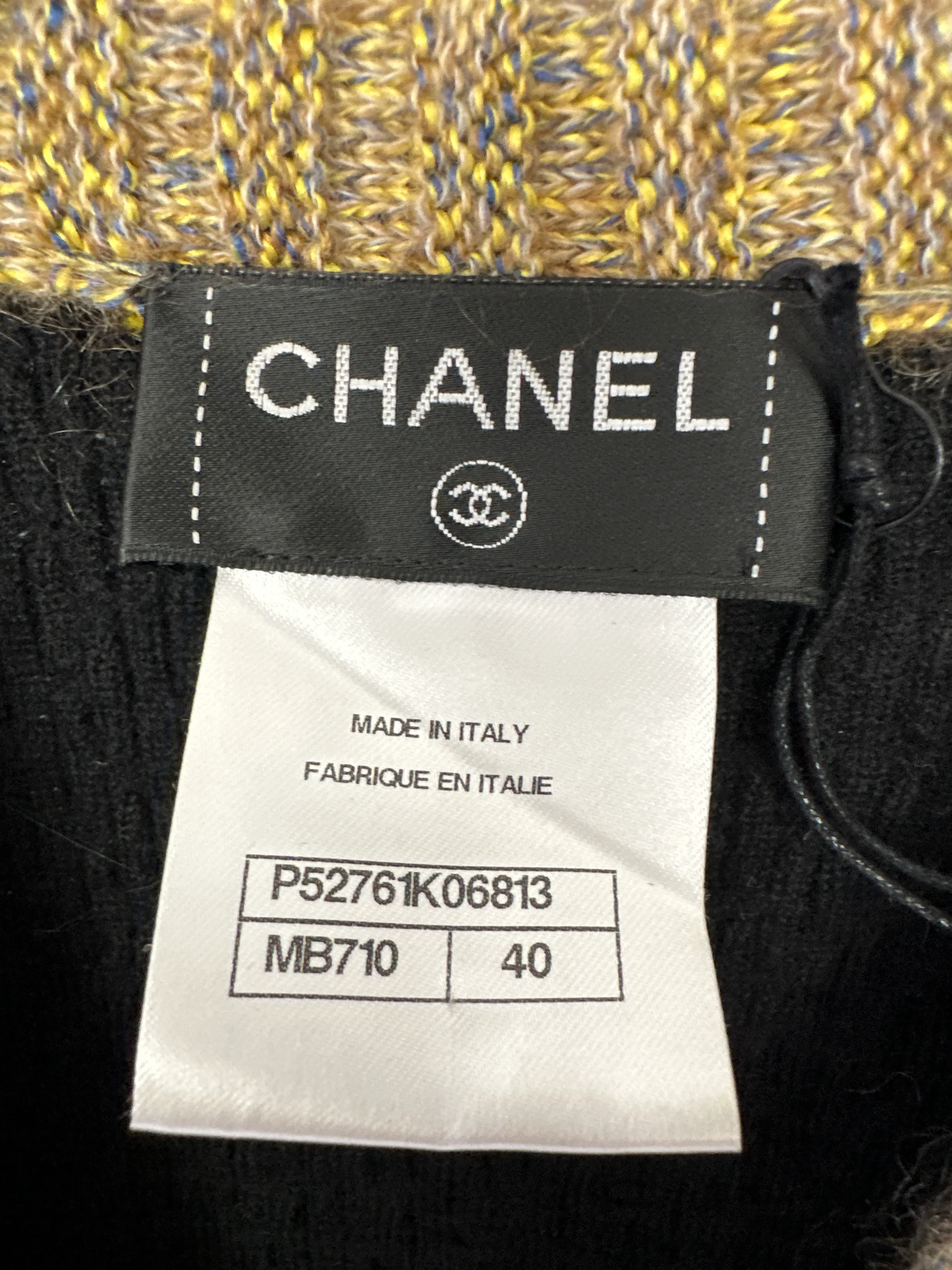 Chanel 15/A Black Long Sleeve Tweed Midi Dress Size FR 40 (UK 12) - Image 15