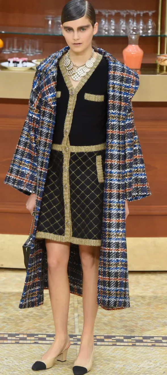 Chanel 15/A Black Long Sleeve Tweed Midi Dress Size FR 40 (UK 12) - Image 8
