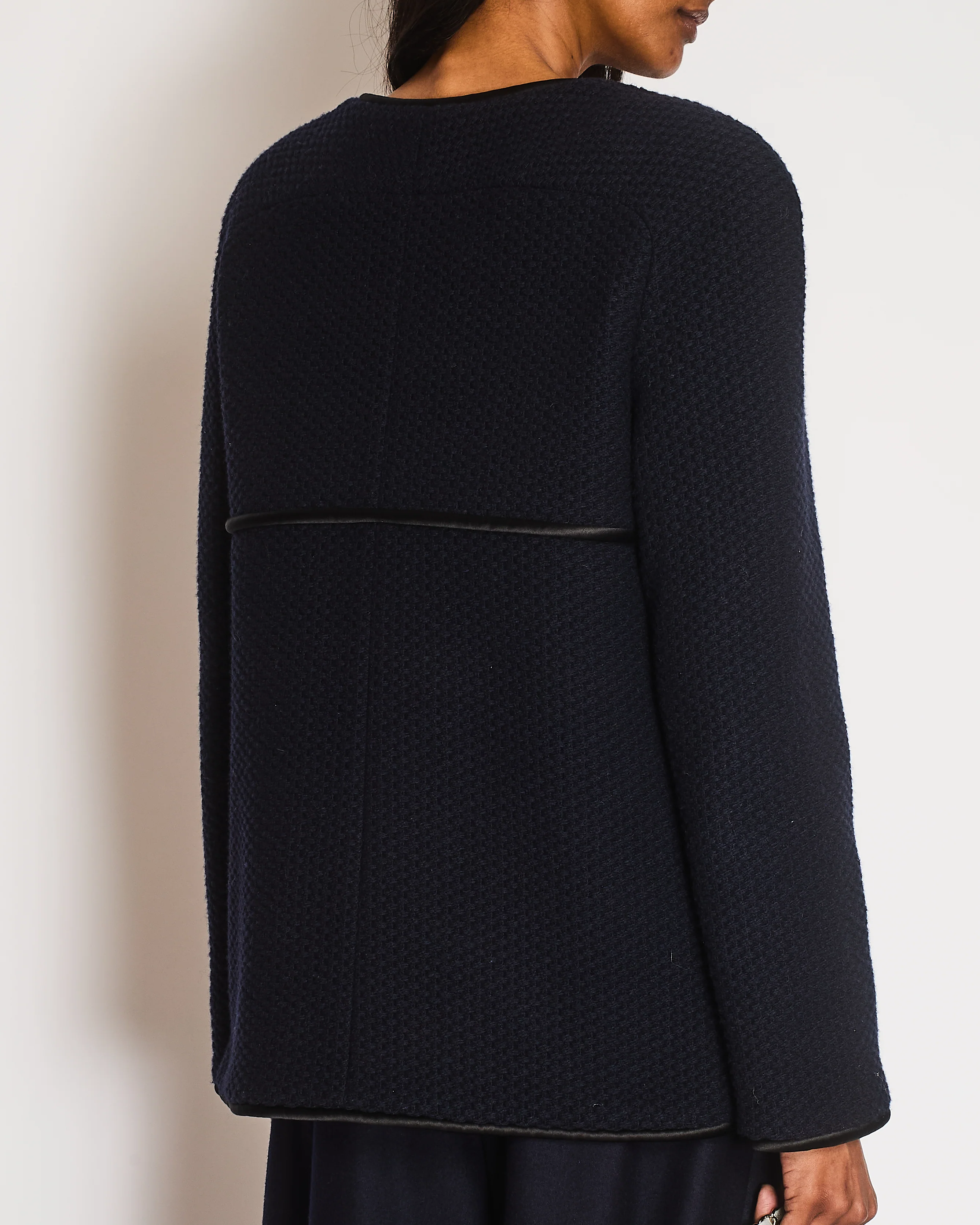 Chanel 15/A Paris - Salzburg Navy Collarless Jacket Size FR 42 (UK 14) - Image 6