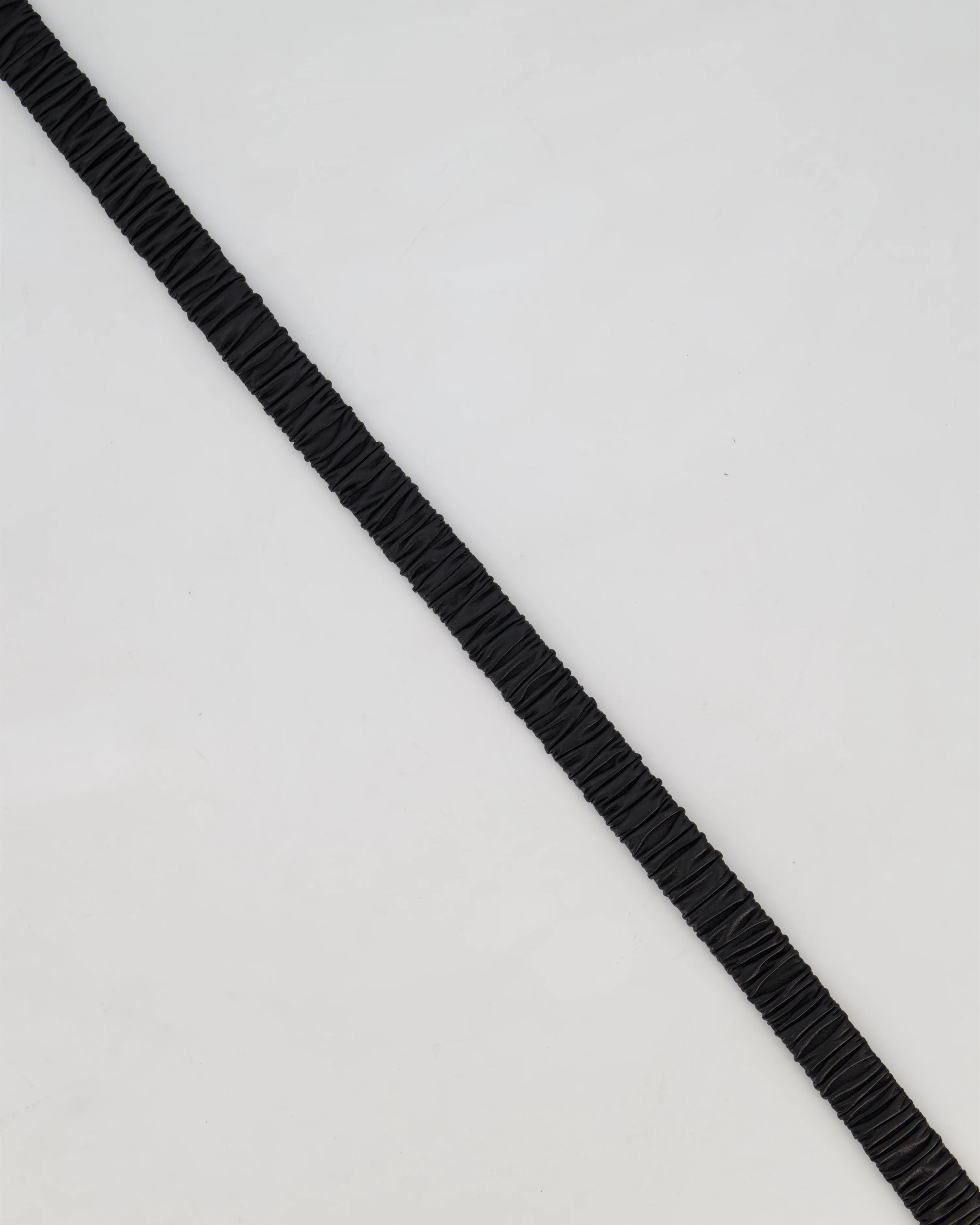 Chanel 22/B Black Ruched Belt with Diamante CC Logo Detail Size 80cm - Image 5