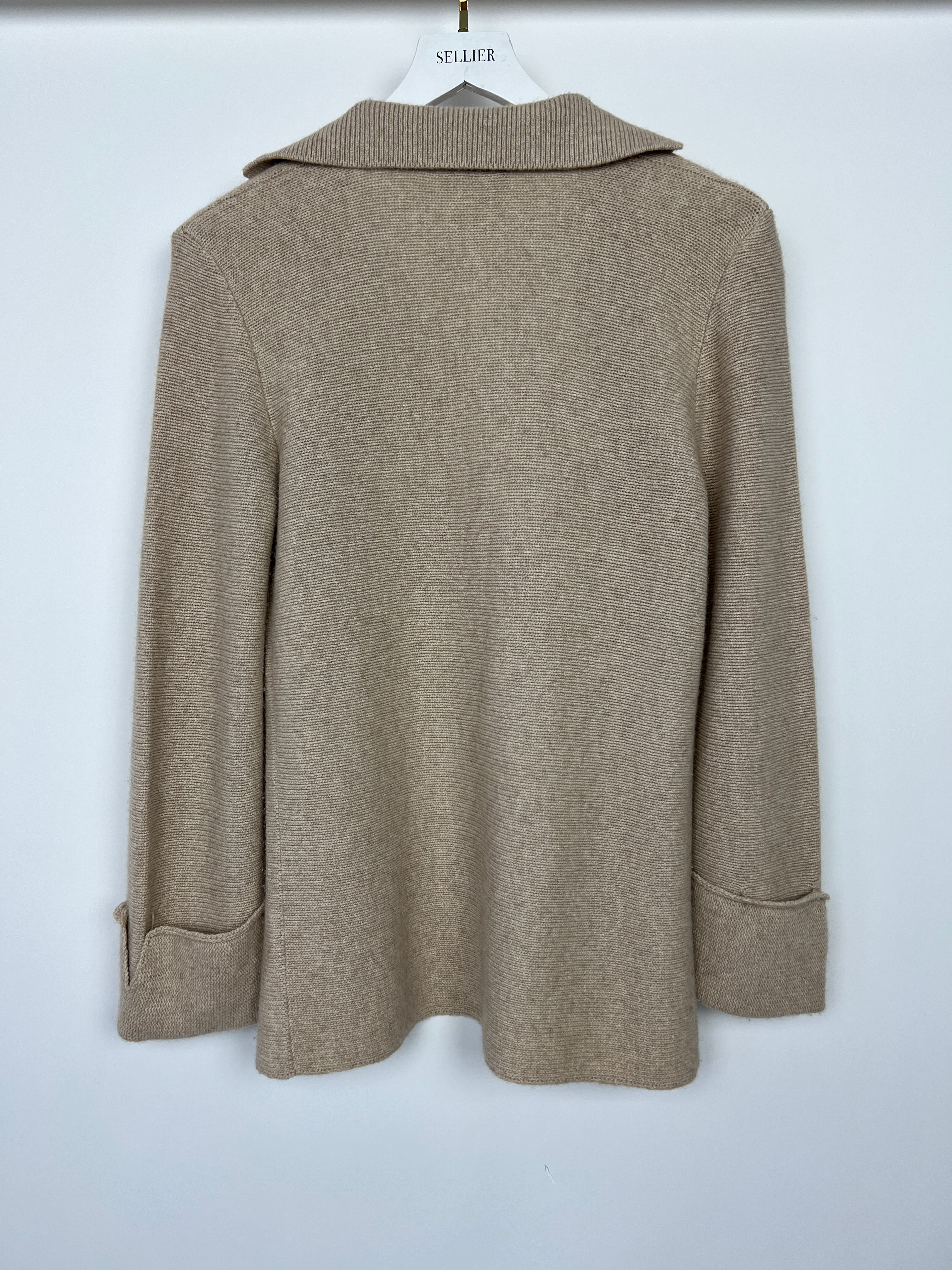 Chanel 99/A Beige Cashmere Long Sleeve Cardigan Size FR 40 (UK 12) - Image 12