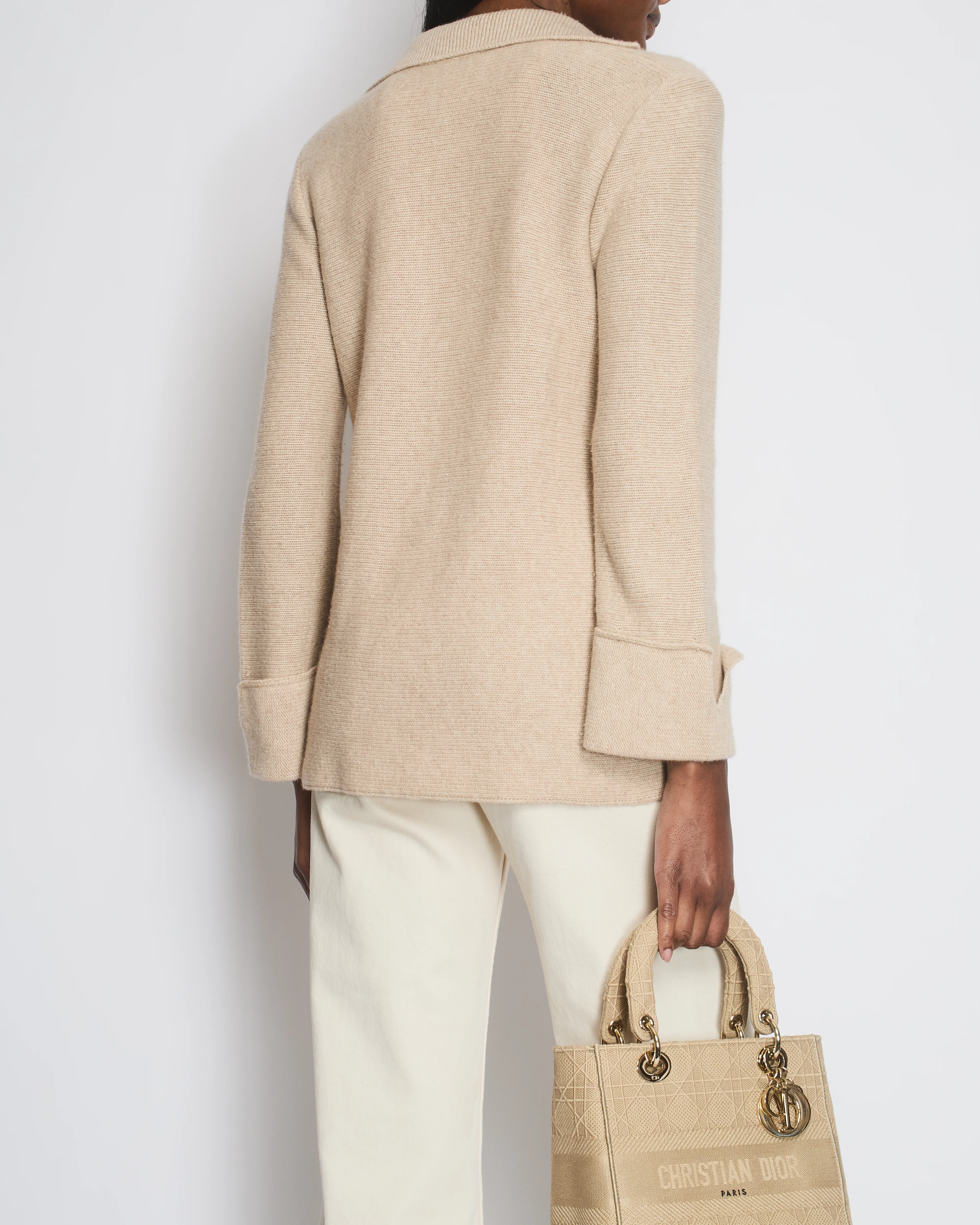 Chanel 99/A Beige Cashmere Long Sleeve Cardigan Size FR 40 (UK 12) - Image 2