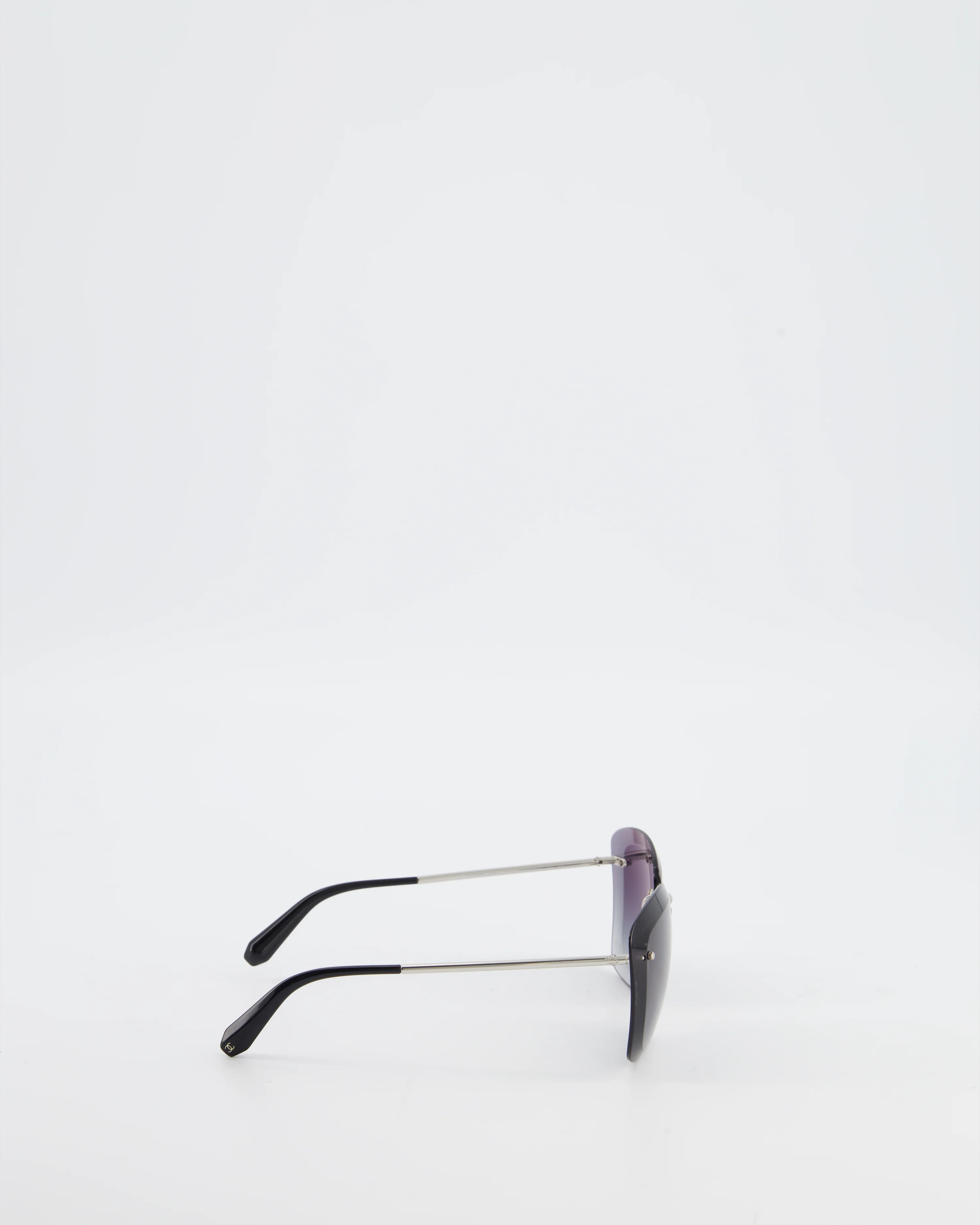 Chanel Black 4221 Rimless Butterfly Sunglasses - Image 3