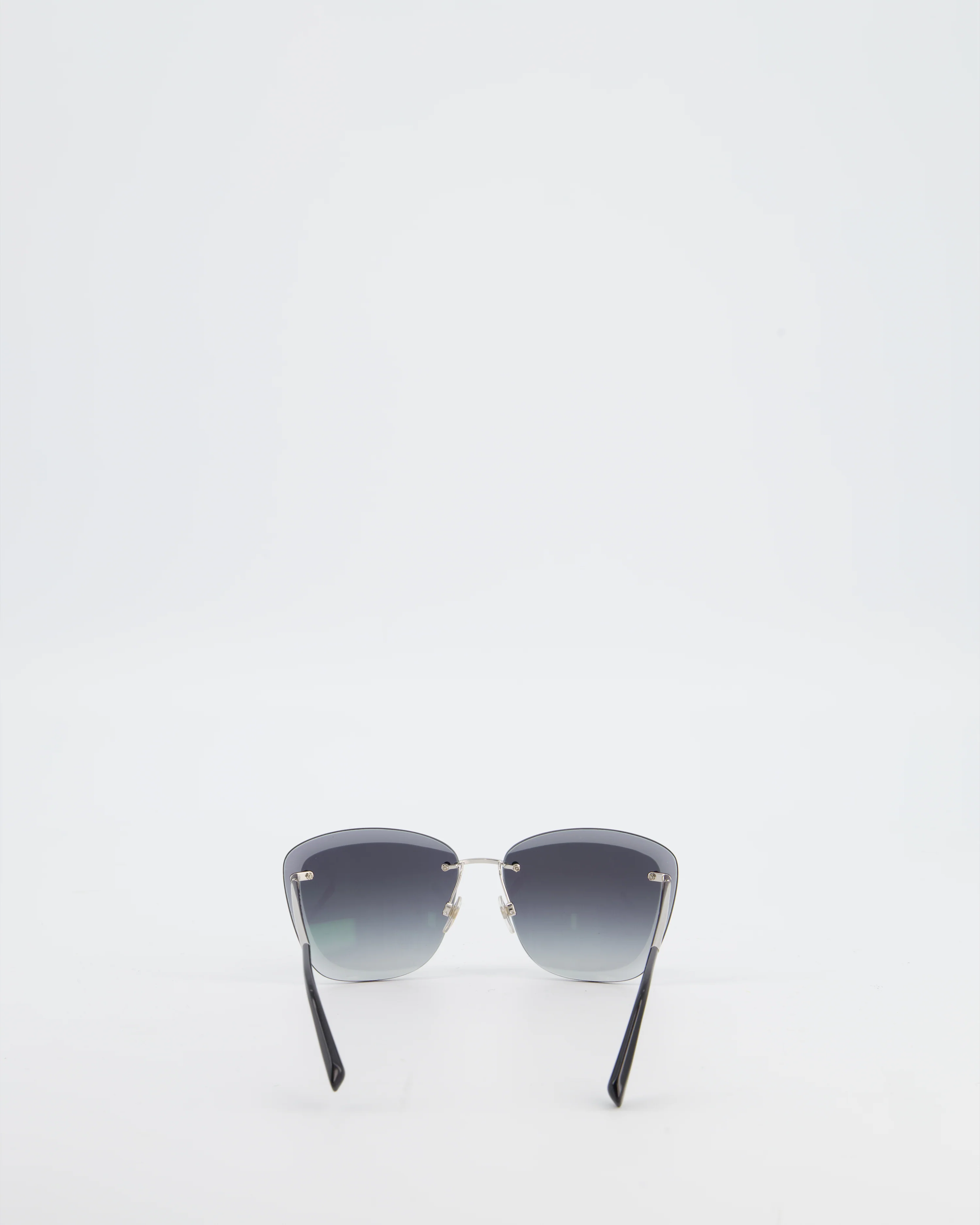 Chanel Black 4221 Rimless Butterfly Sunglasses - Image 4