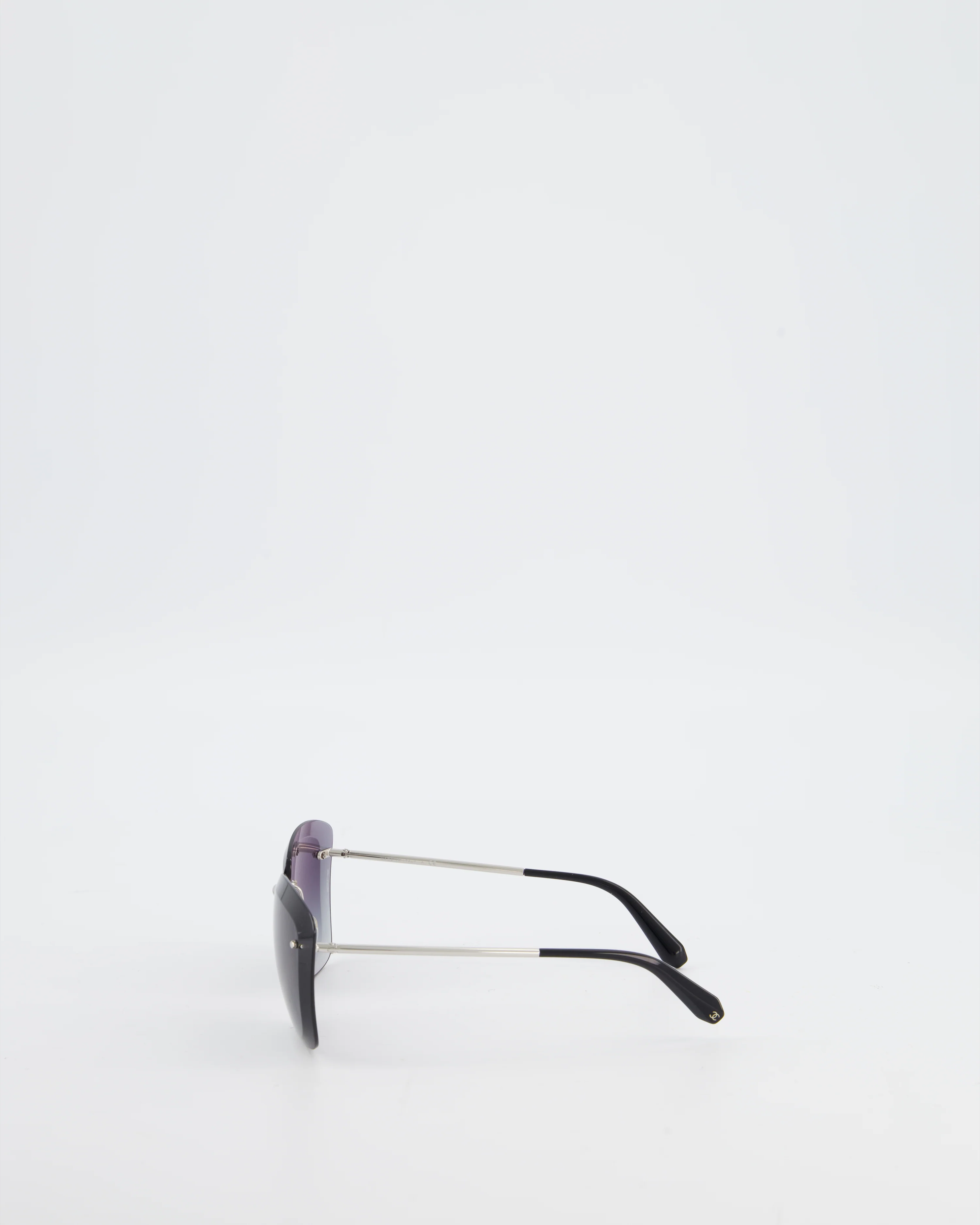 Chanel Black 4221 Rimless Butterfly Sunglasses - Image 6