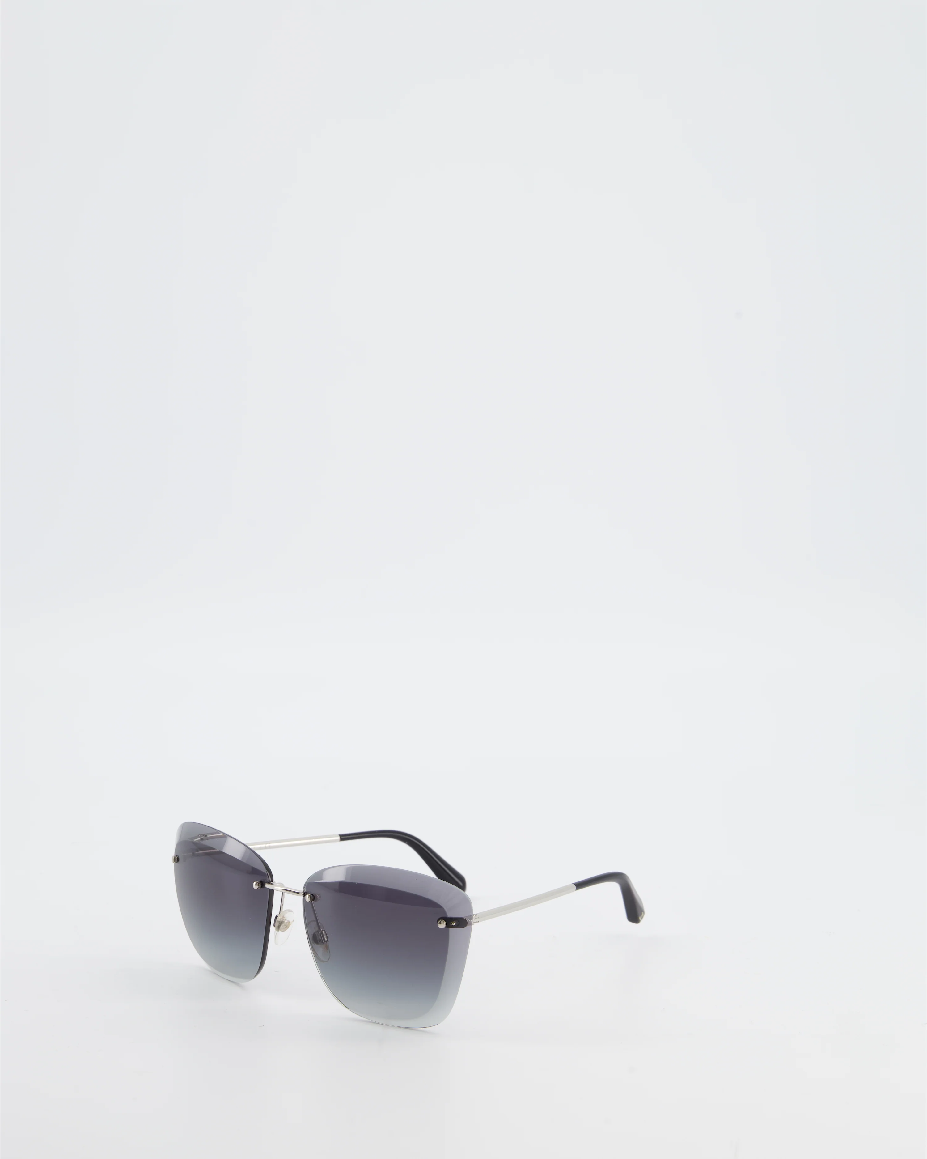 Chanel Black 4221 Rimless Butterfly Sunglasses - Image 7
