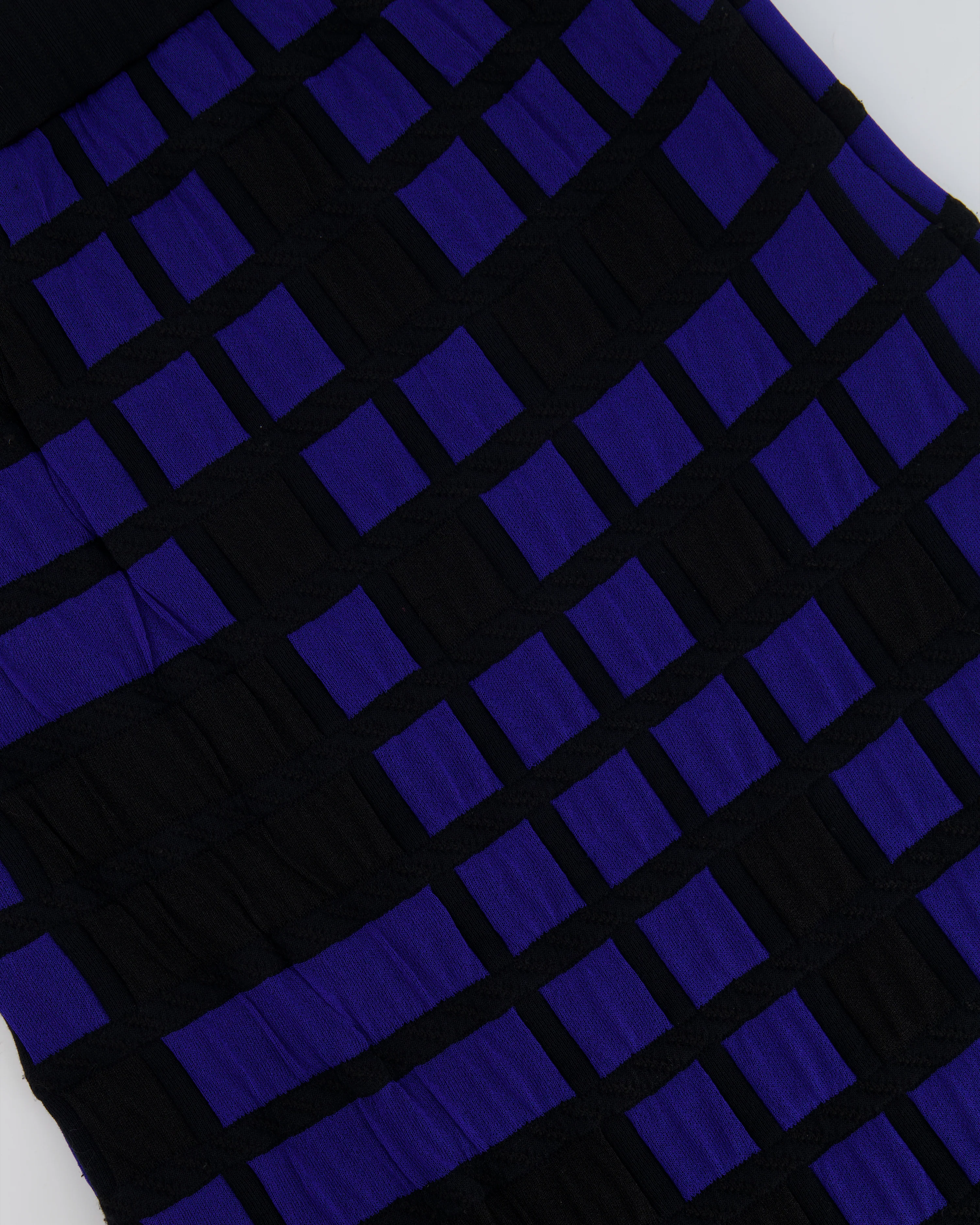 *FIRE PRICE* Chanel Spring 2013 Black and Blue Checked Mini Bandeau Dress Size FR 40 (UK 12) RRP £1,300 - Image 7