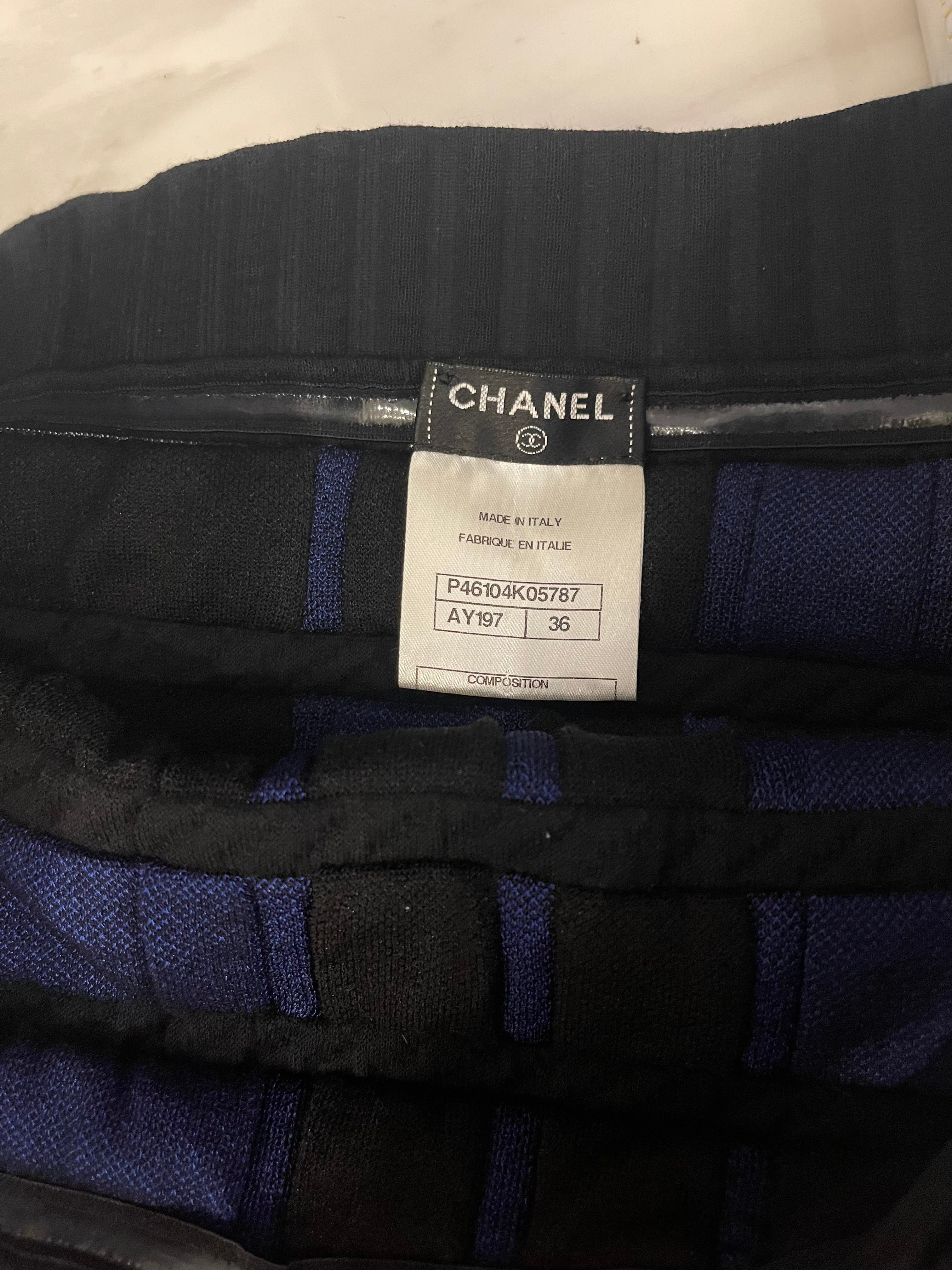 Chanel Spring 2013 Black and Electric Blue Checked Bandeau Dress Size FR 36 (UK 8) - Image 14