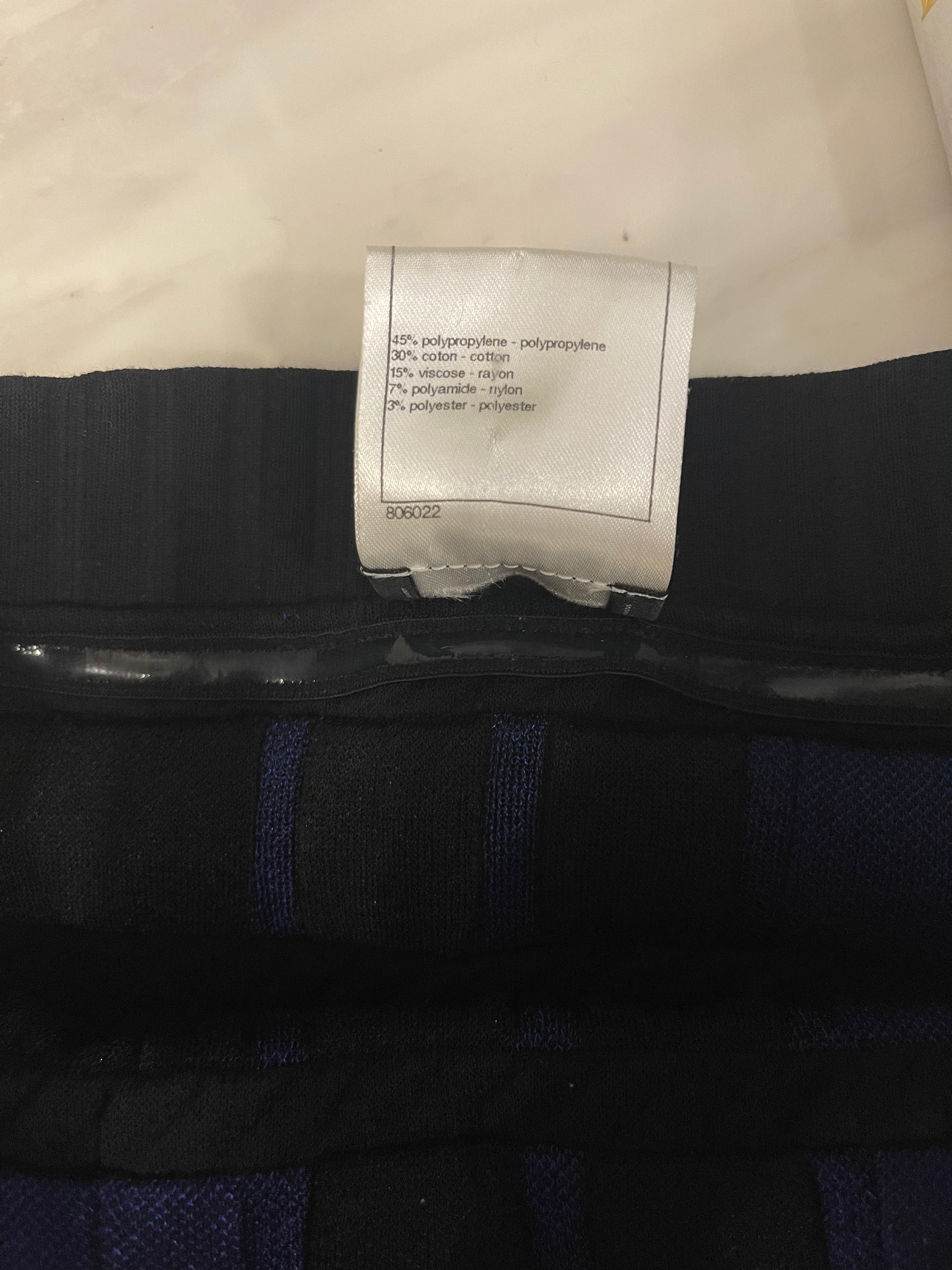 Chanel Spring 2013 Black and Electric Blue Checked Bandeau Dress Size FR 36 (UK 8) - Image 15