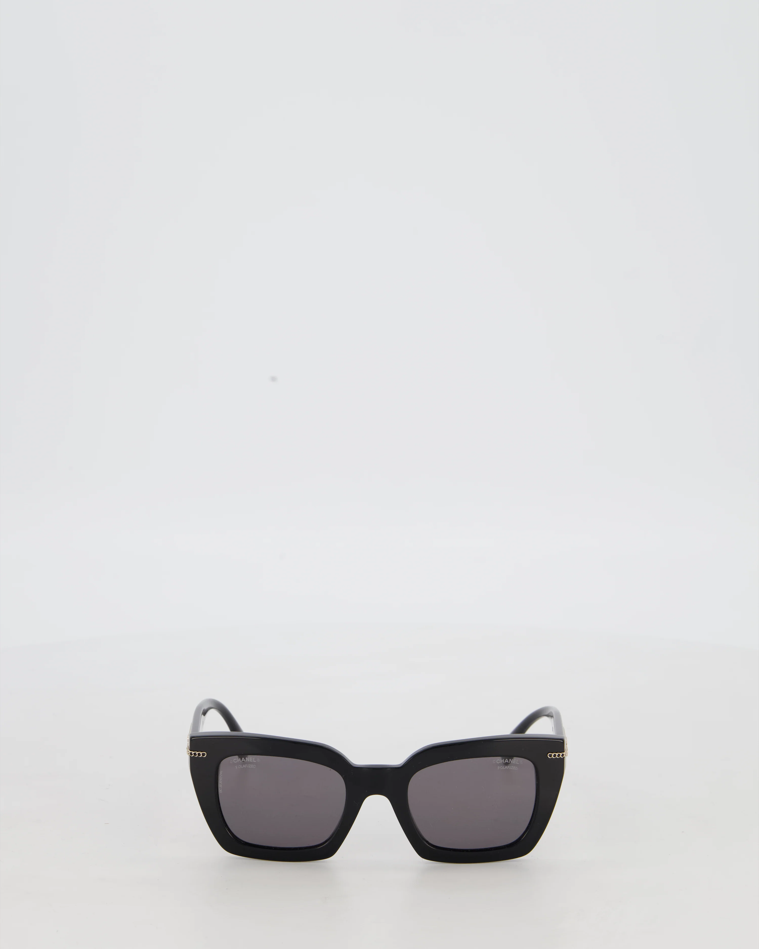 Chanel Black CC Chain Sunglasses - Image 2