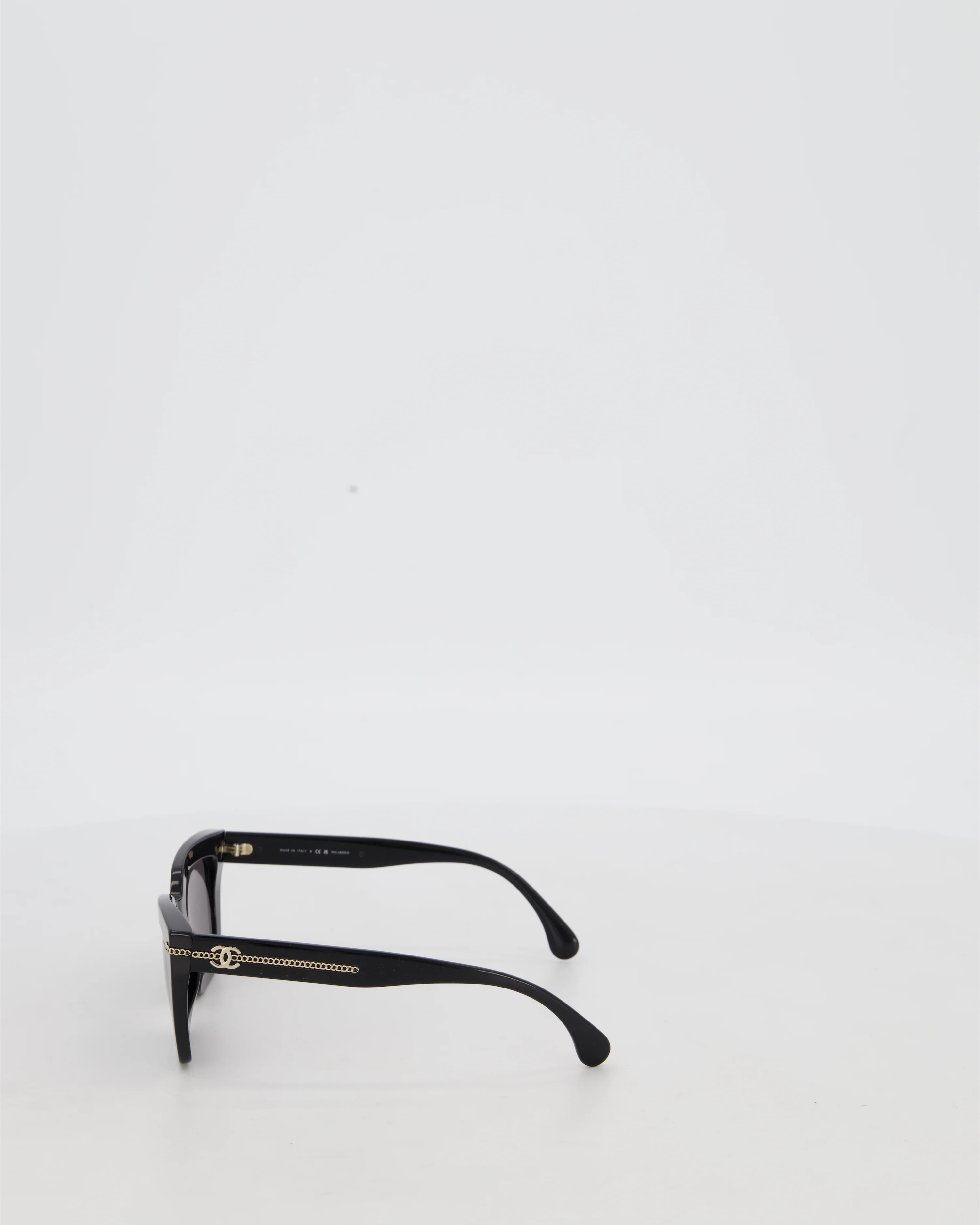 Chanel Black CC Chain Sunglasses - Image 6