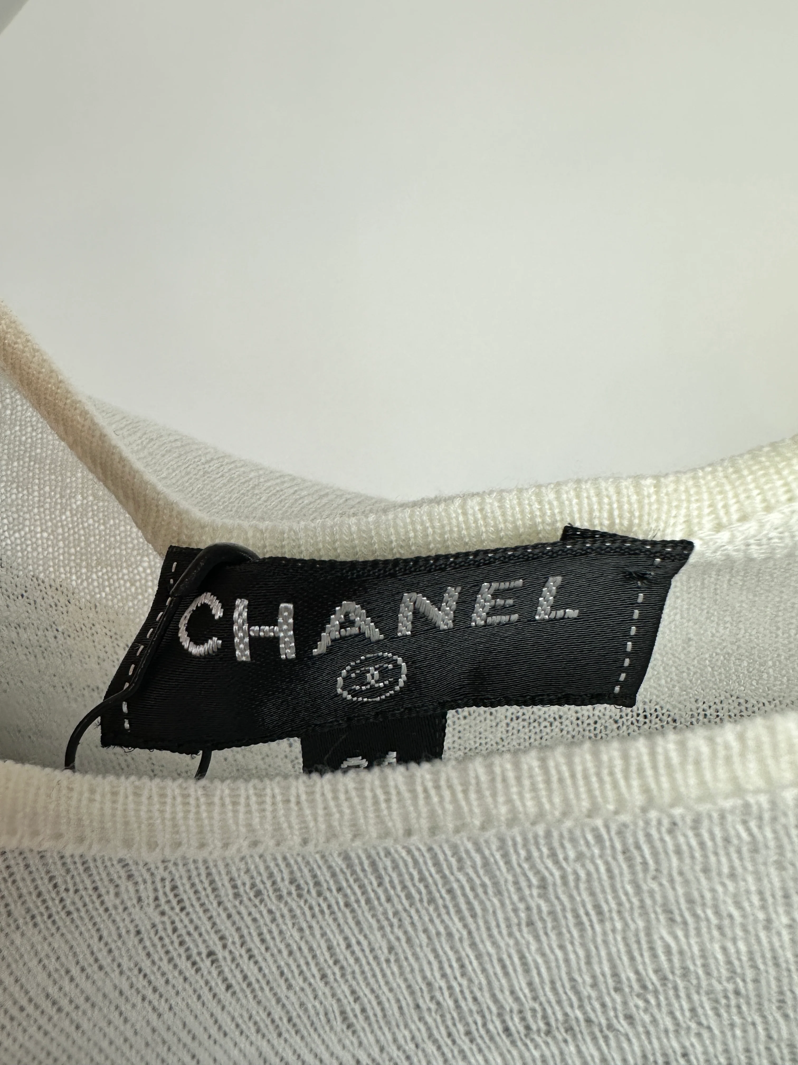 Chanel Black Crochet Short Sleeve Midi Dress with White Long-Sleeve Under-Layer Set Size FR 34 (UK 6) - Image 13