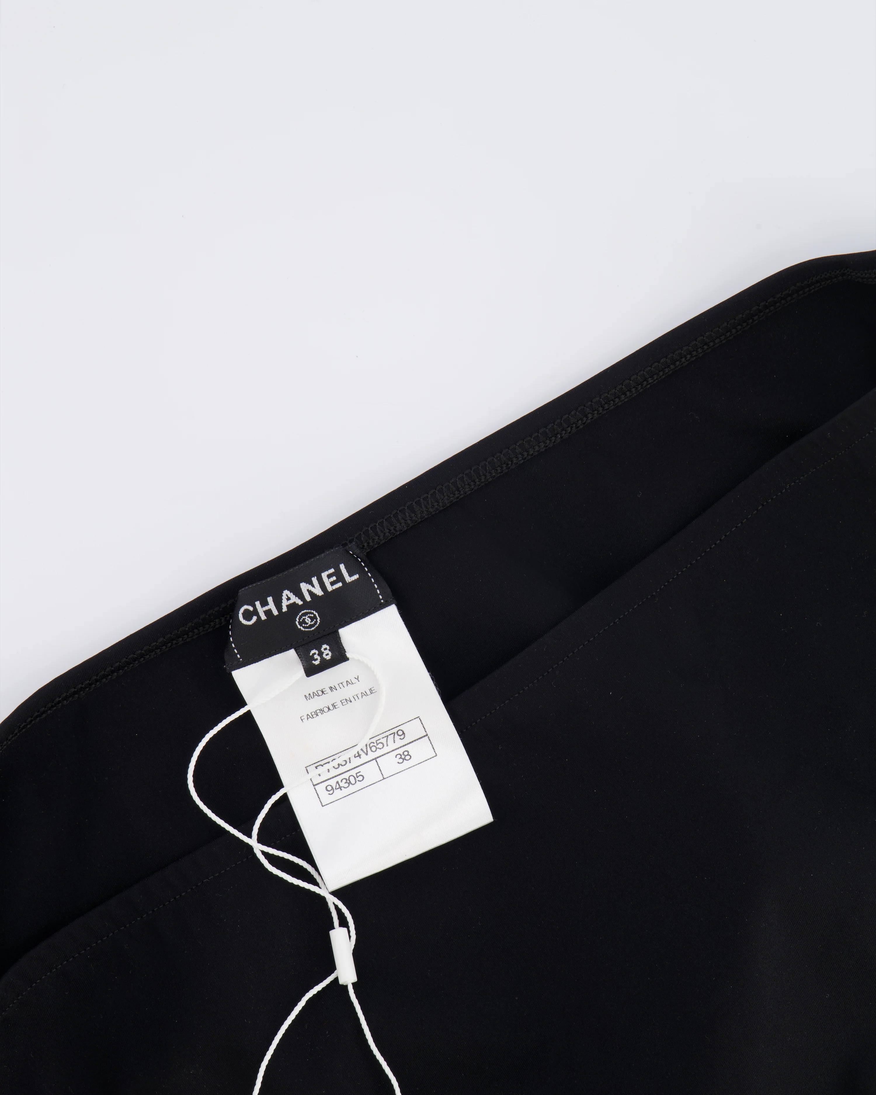 Chanel 2024 Coco Beach Black High Waisted Bikini Bottom with Crystal CC Logo Back Detail Size FR 38 (UK 10) - Image 4