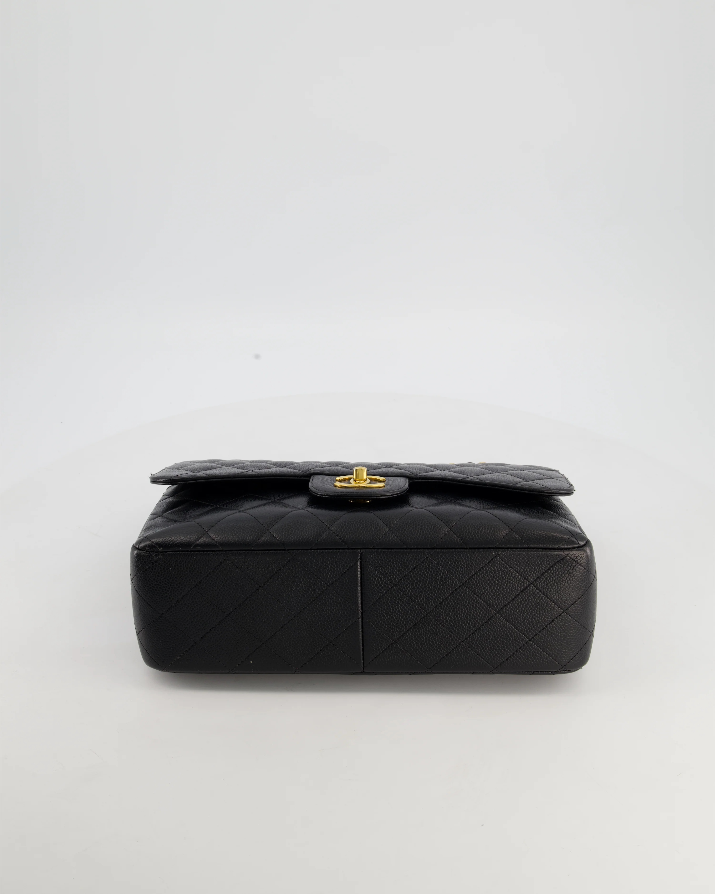 Chanel Black Jumbo Classic Double Flap Bag in Caviar Leather with Gold Hardware - Image 16