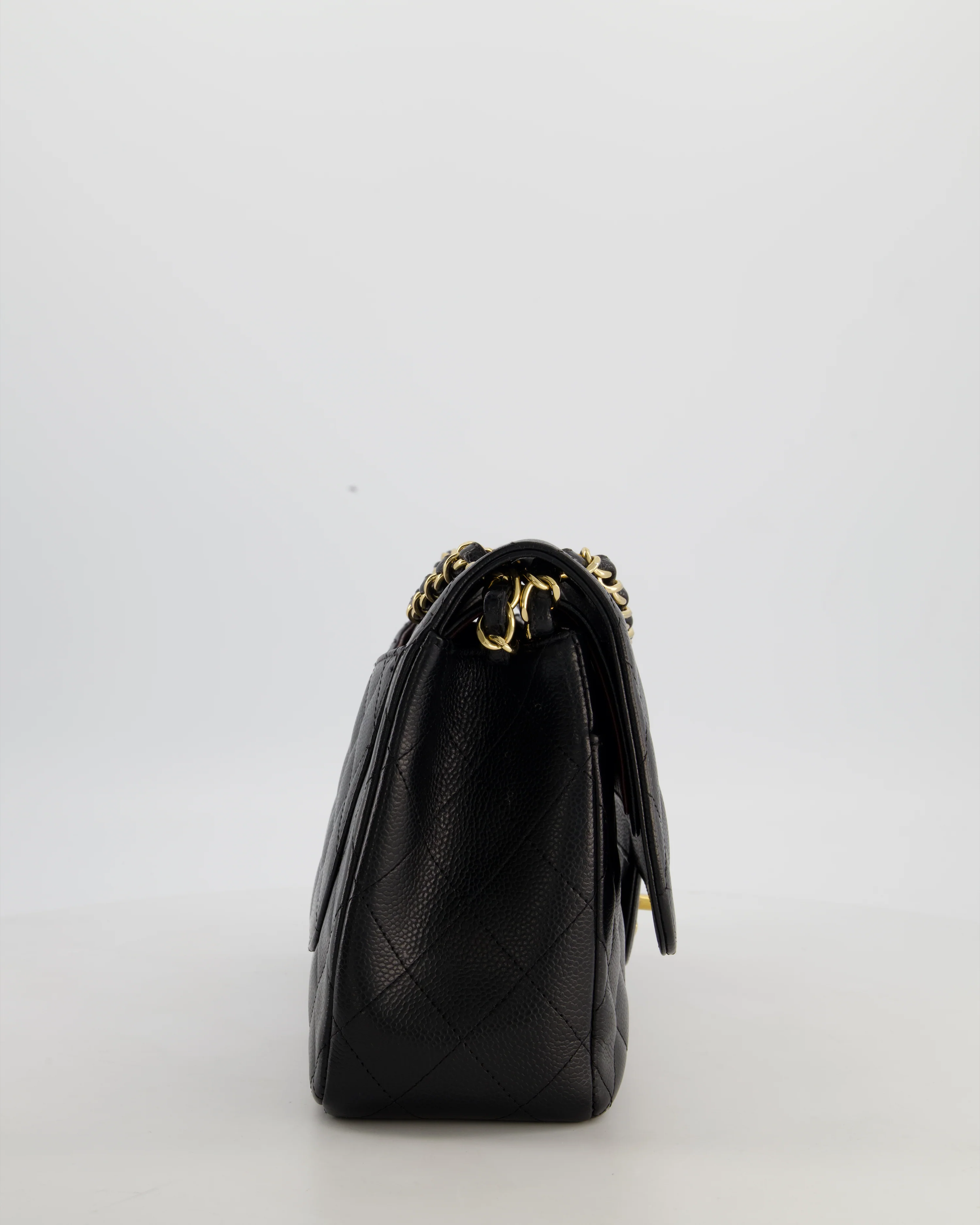 Chanel Black Jumbo Classic Double Flap Bag in Caviar Leather with Gold Hardware - Image 5