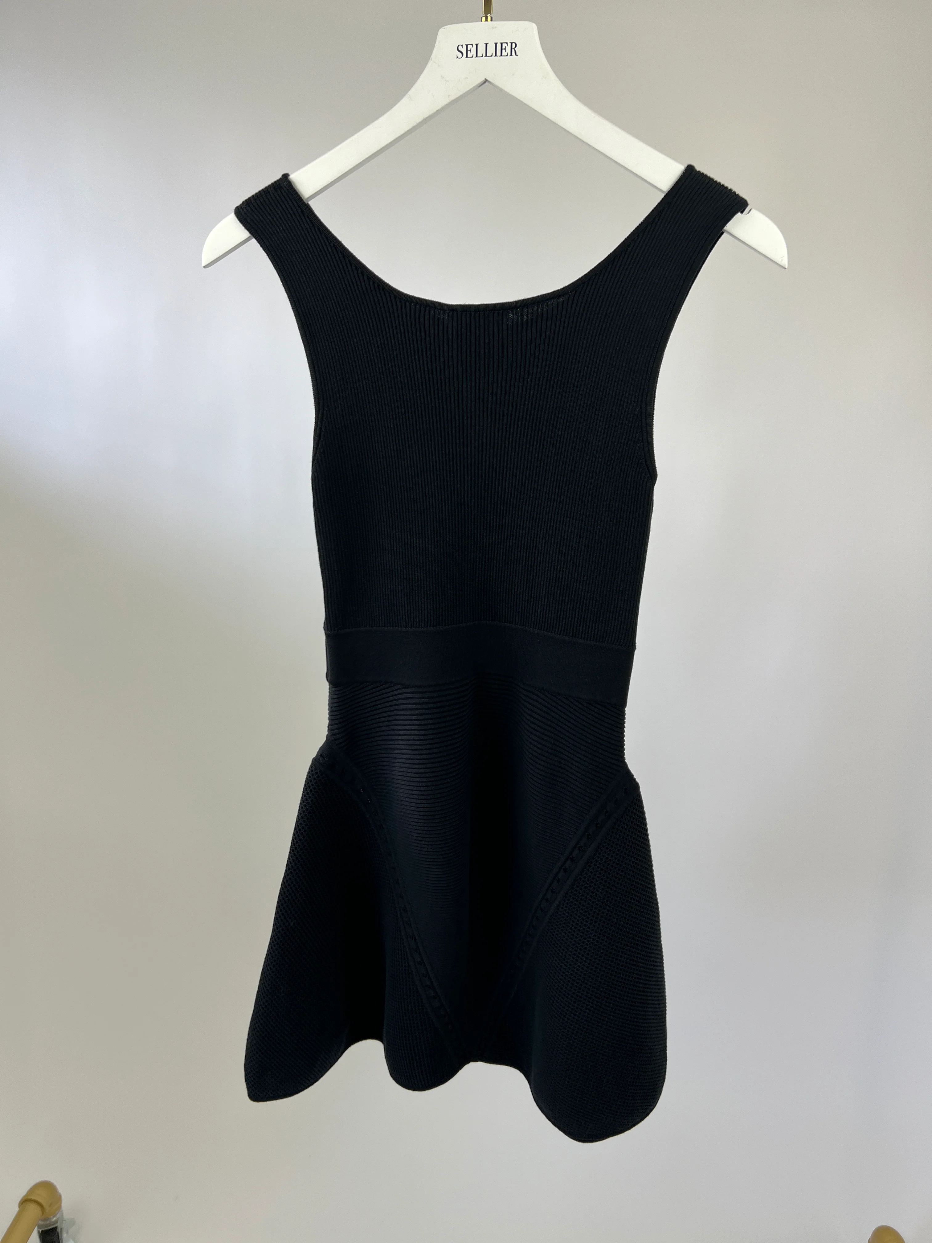Chanel Black Knitted Mini Dress with CC Logo Detail FR 36 (UK 8) - Image 11