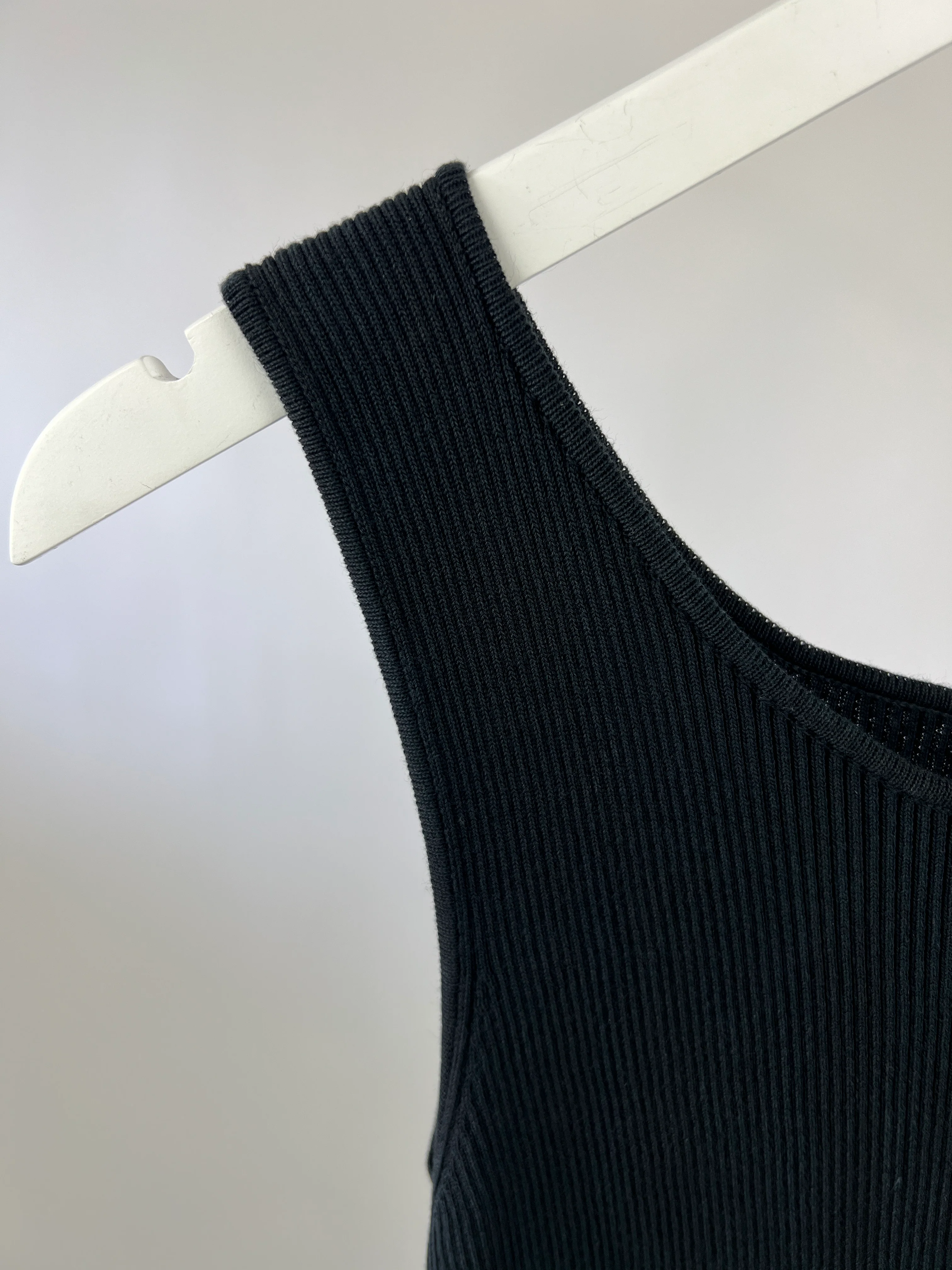 Chanel Black Knitted Mini Dress with CC Logo Detail FR 36 (UK 8) - Image 12