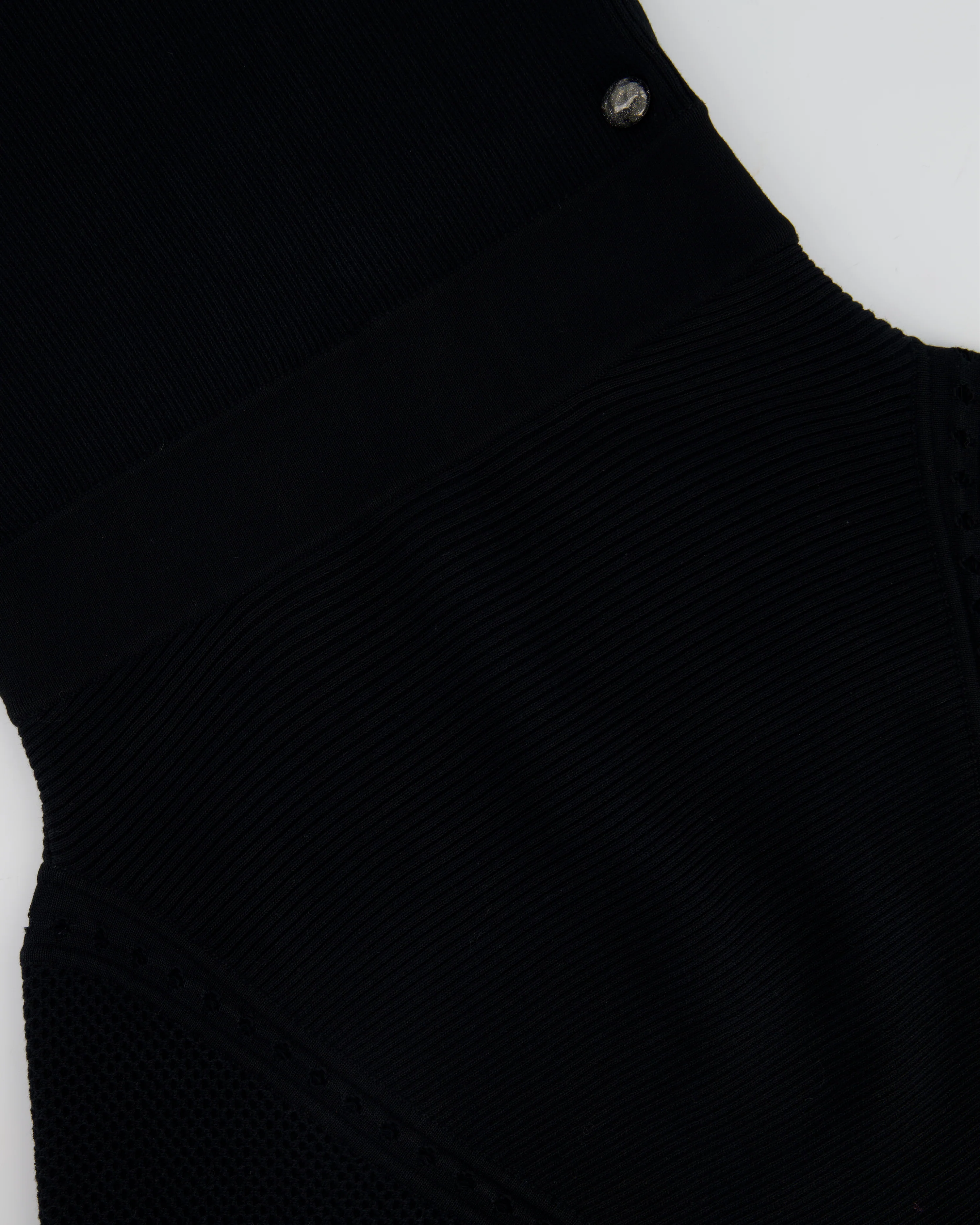 Chanel Black Knitted Mini Dress with CC Logo Detail FR 36 (UK 8) - Image 8