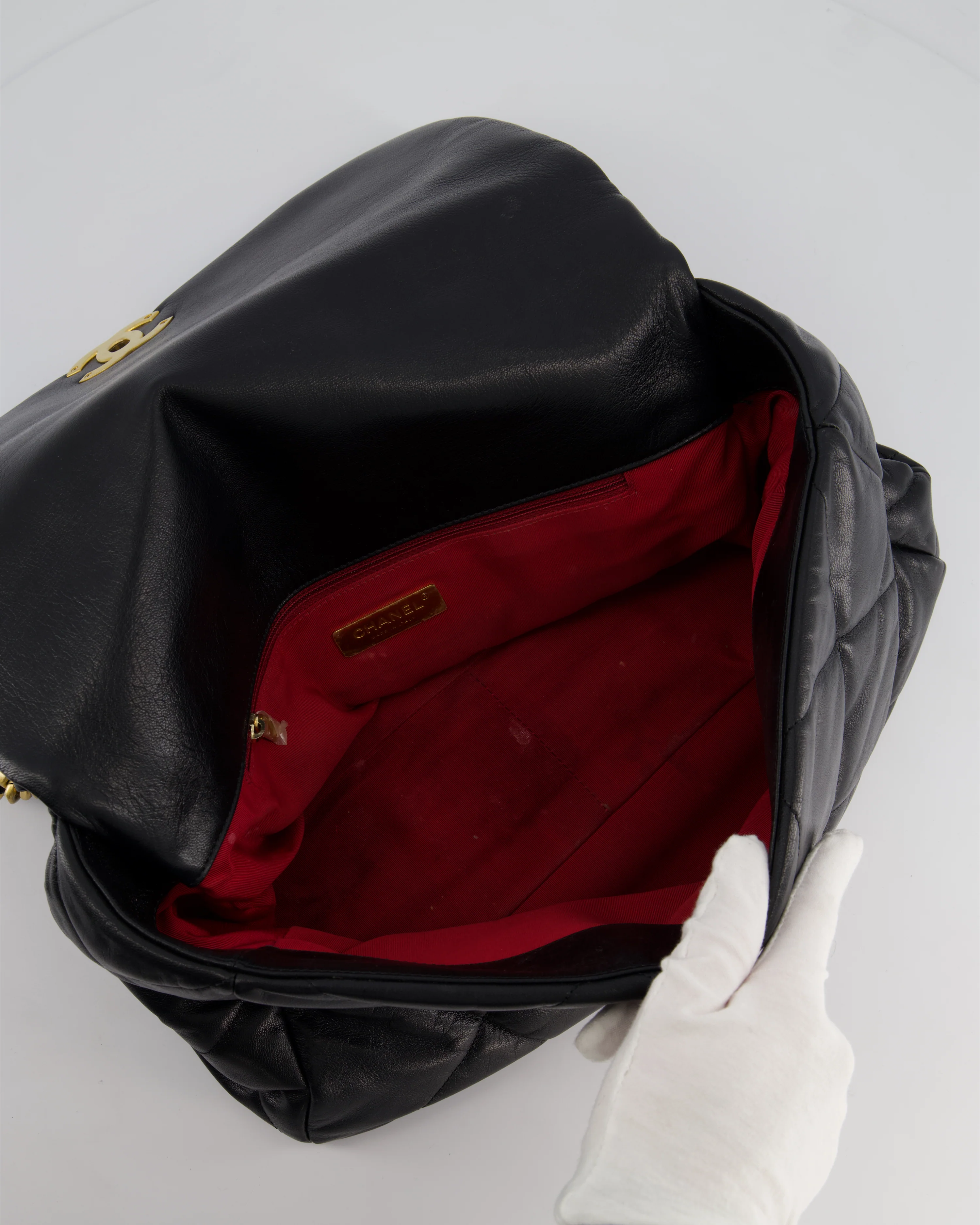 Chanel Black Maxi 19 Bag in Quilted Goatskin Leather with Mixed Hardware - Image 19