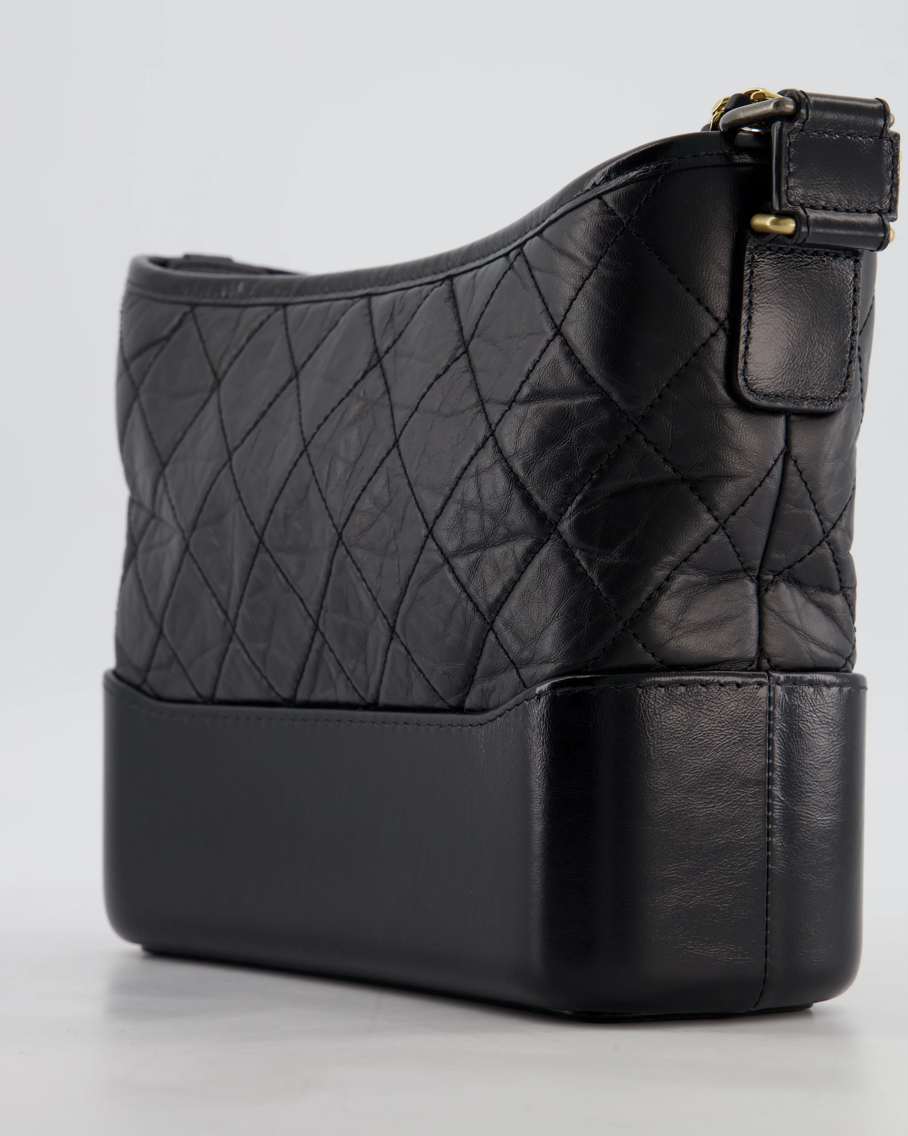 Chanel Black Medium Gabrielle Bag in Aged Calfskin Leather with Mixed Hardware - Image 12