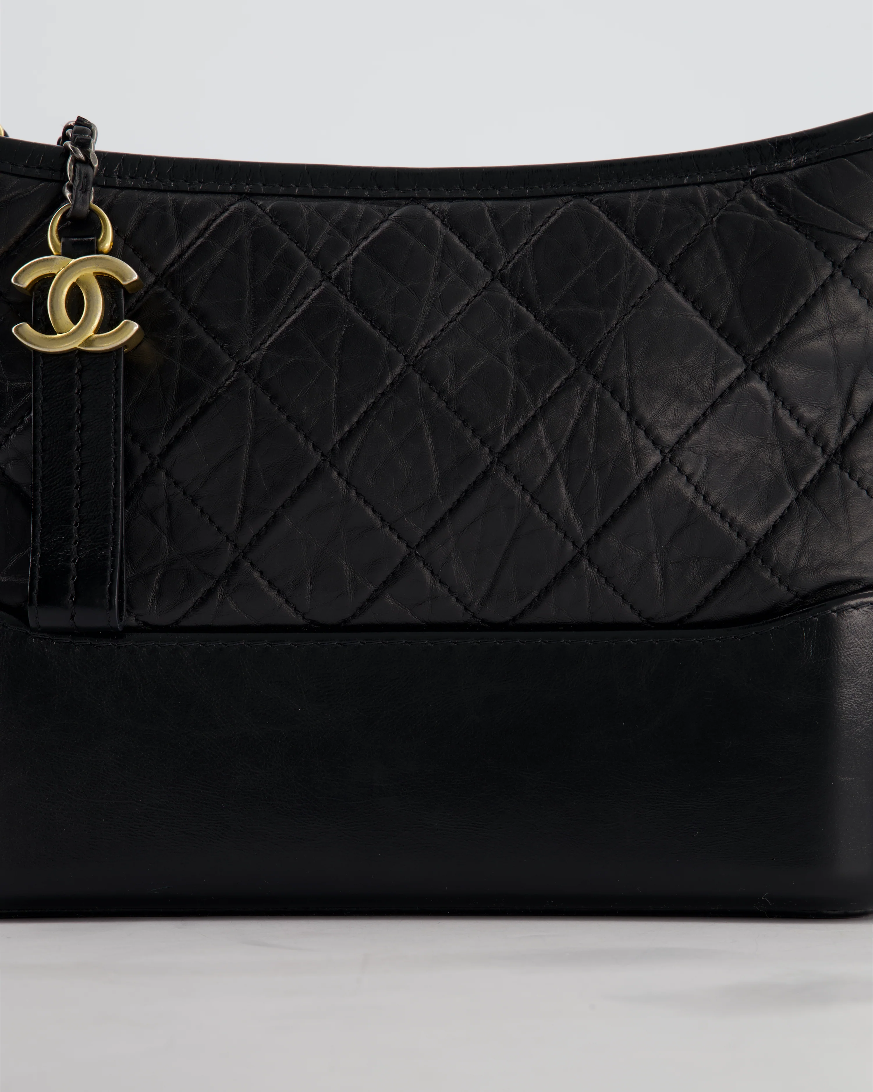 Chanel Black Medium Gabrielle Bag in Aged Calfskin Leather with Mixed Hardware - Image 14