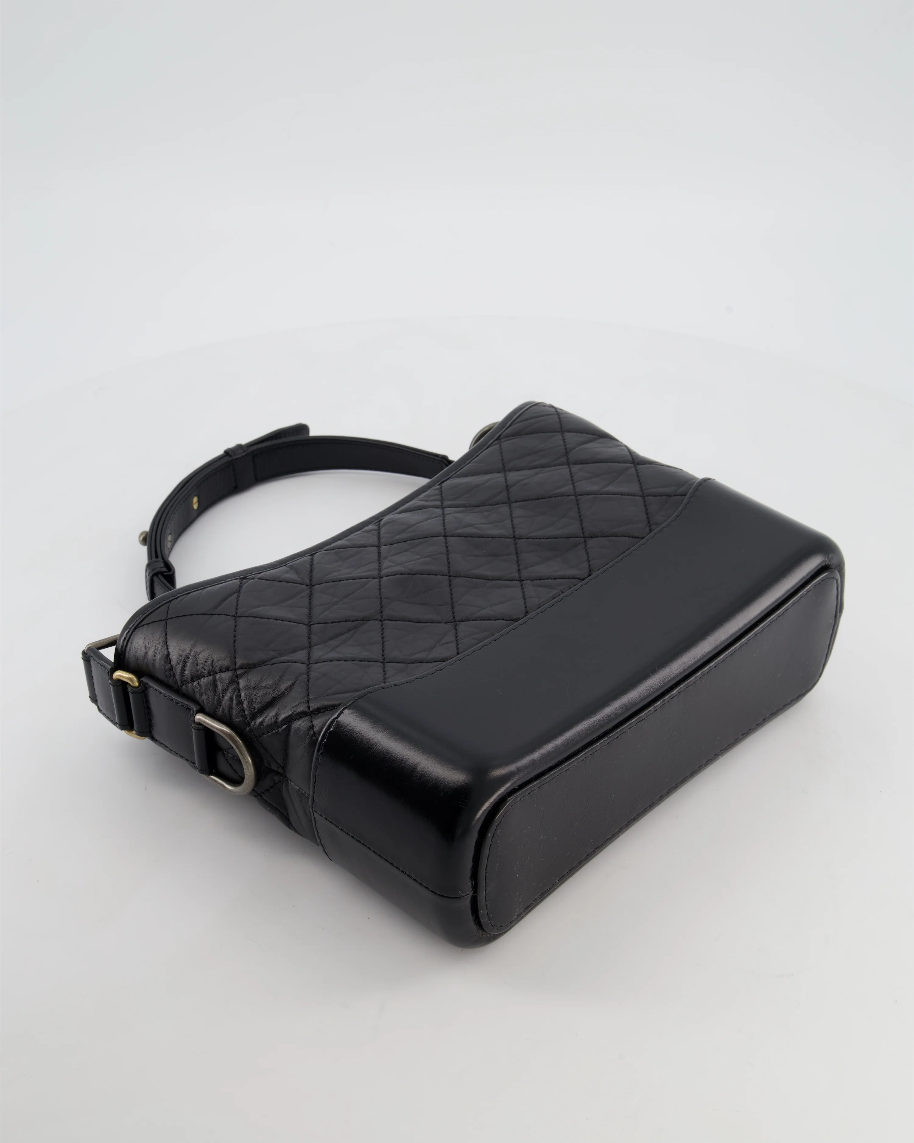 Chanel Black Medium Gabrielle Bag in Aged Calfskin Leather with Mixed Hardware - Image 16