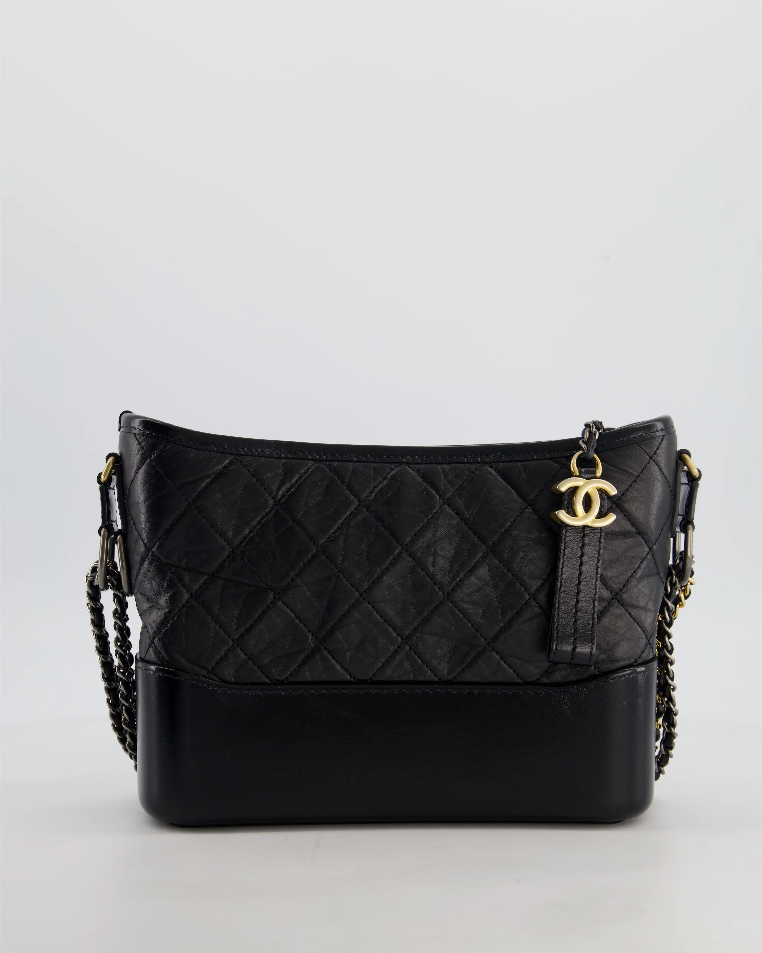 Chanel Black Medium Gabrielle Bag in Aged Calfskin Leather with Mixed Hardware - Image 2