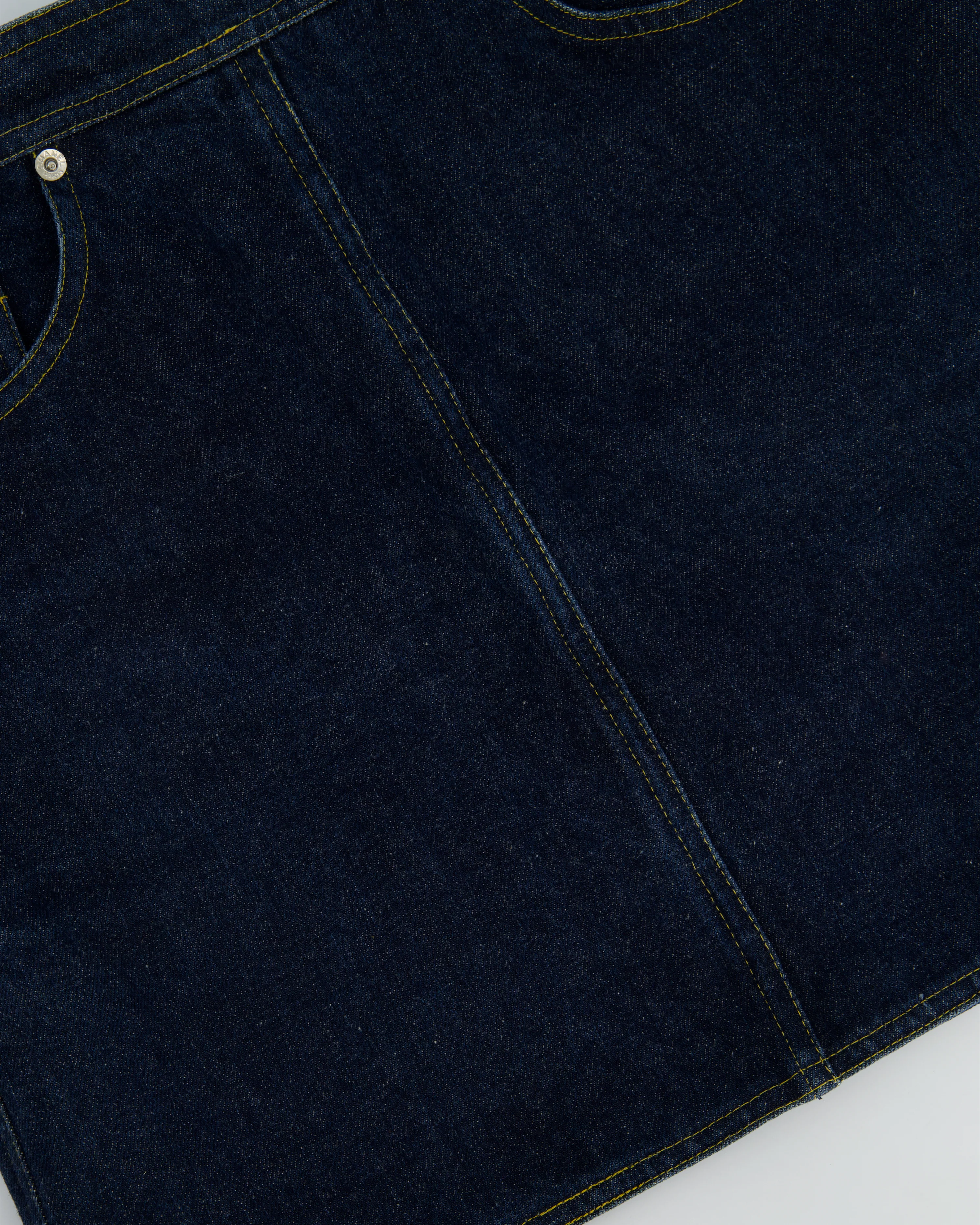 Chanel 96/P Navy Denim Mini Skirt with Patch Pocket Details Size FR 40 (UK 12) - Image 10