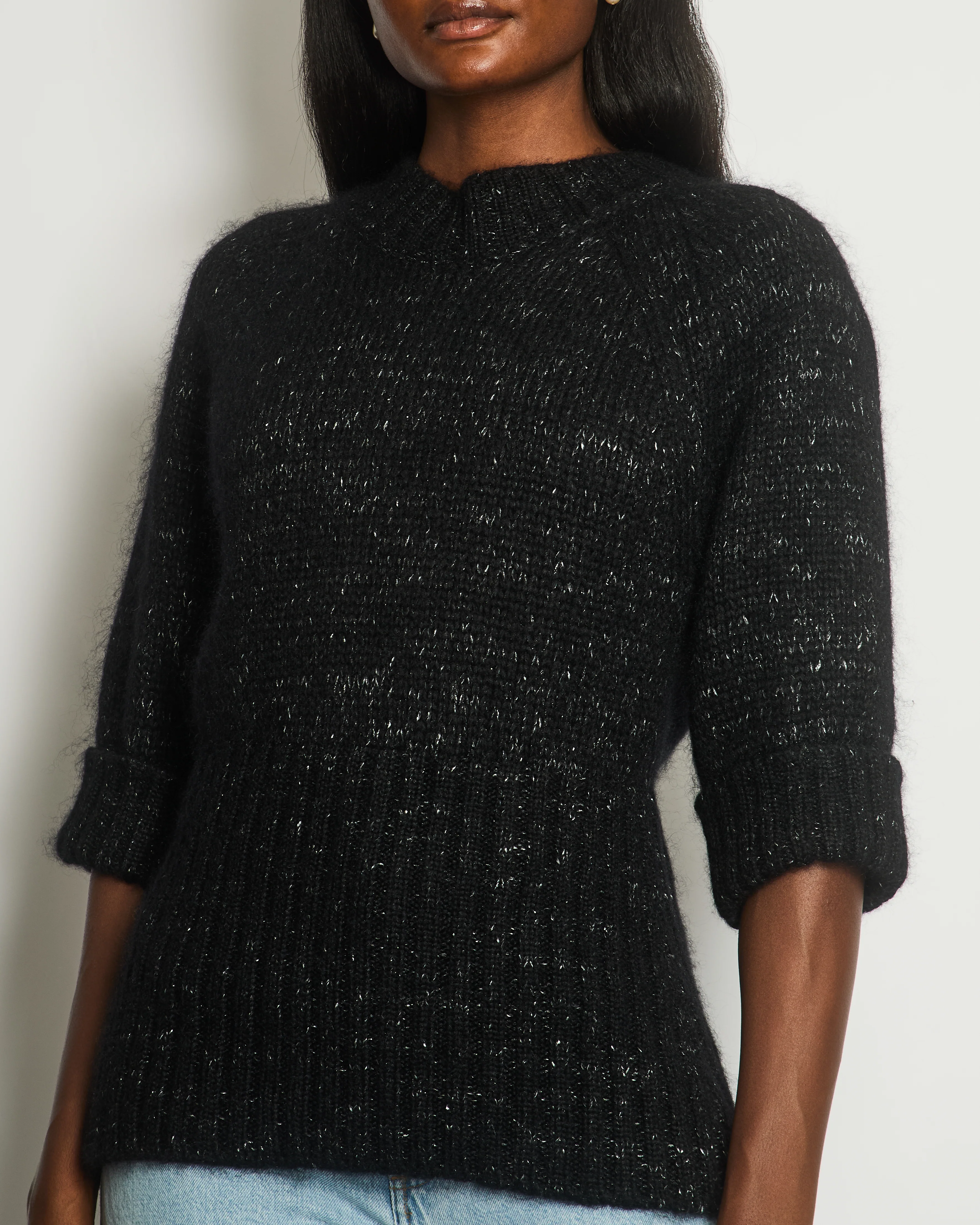 Chanel Black Quarter Sleeve Cashmere Jumper Size FR 40 (UK 12) - Image 2