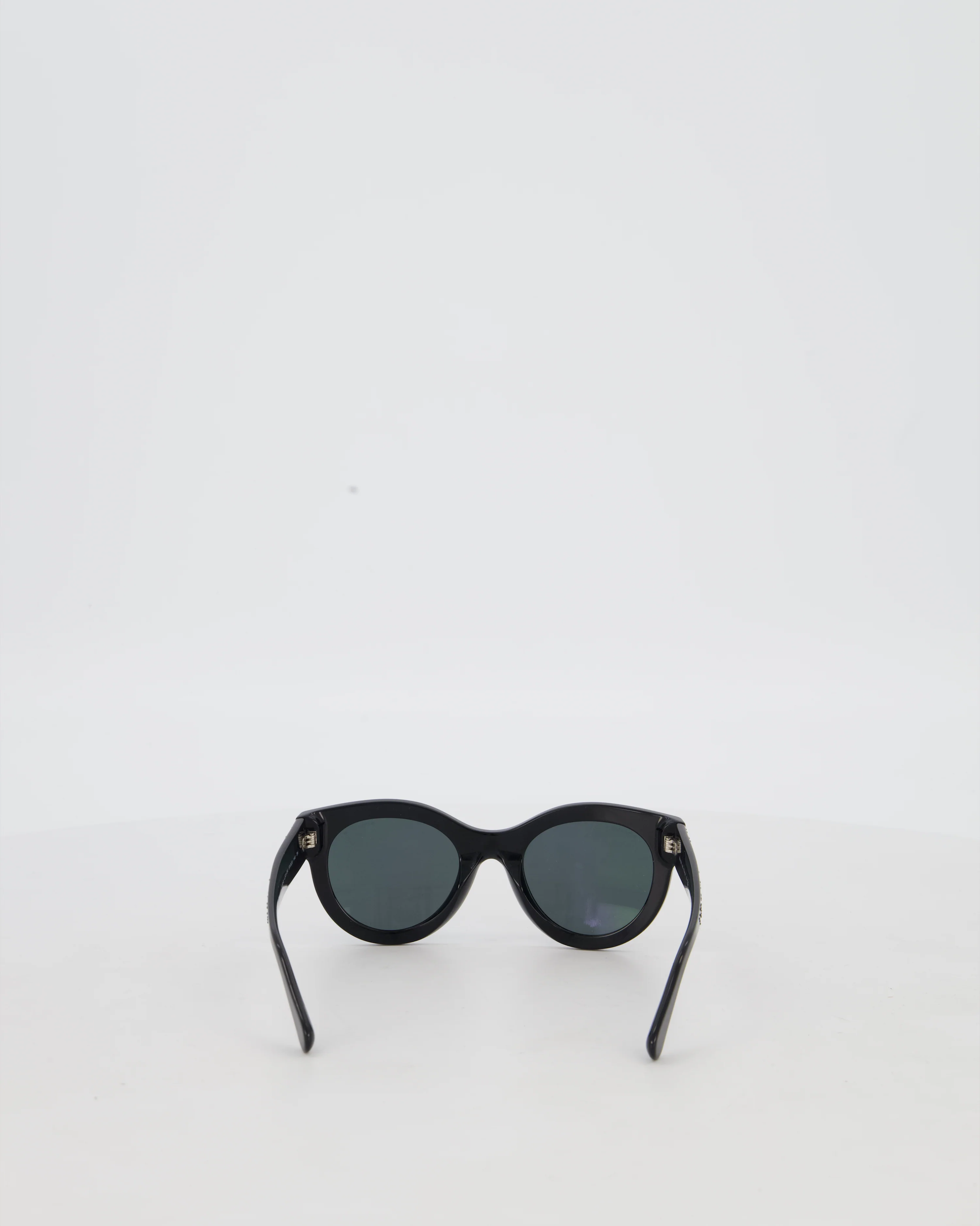 Chanel Black Rhinestone Quilted Sunglasses with Diamante CC Detail - Image 4